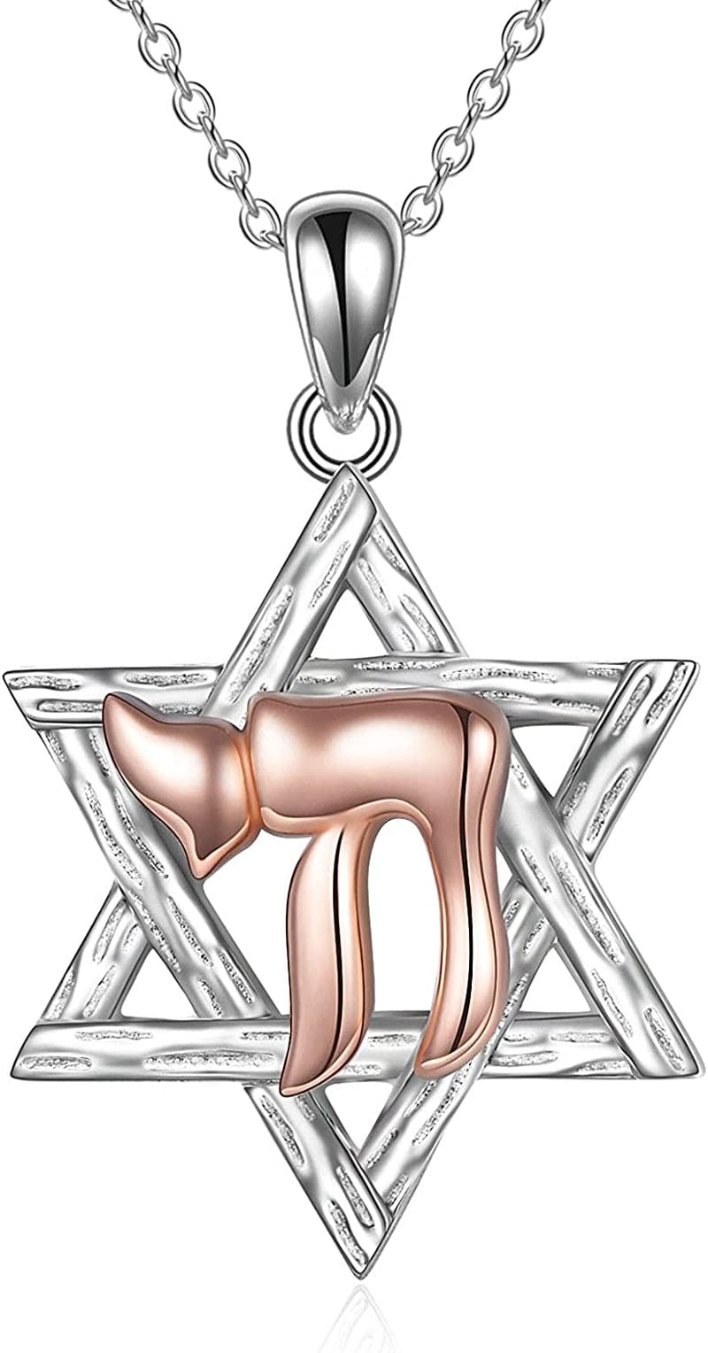 Star of David Necklace Sterling Silver Jewish Christian Jewelry Gifts with 18" Chain Star of David Necklace