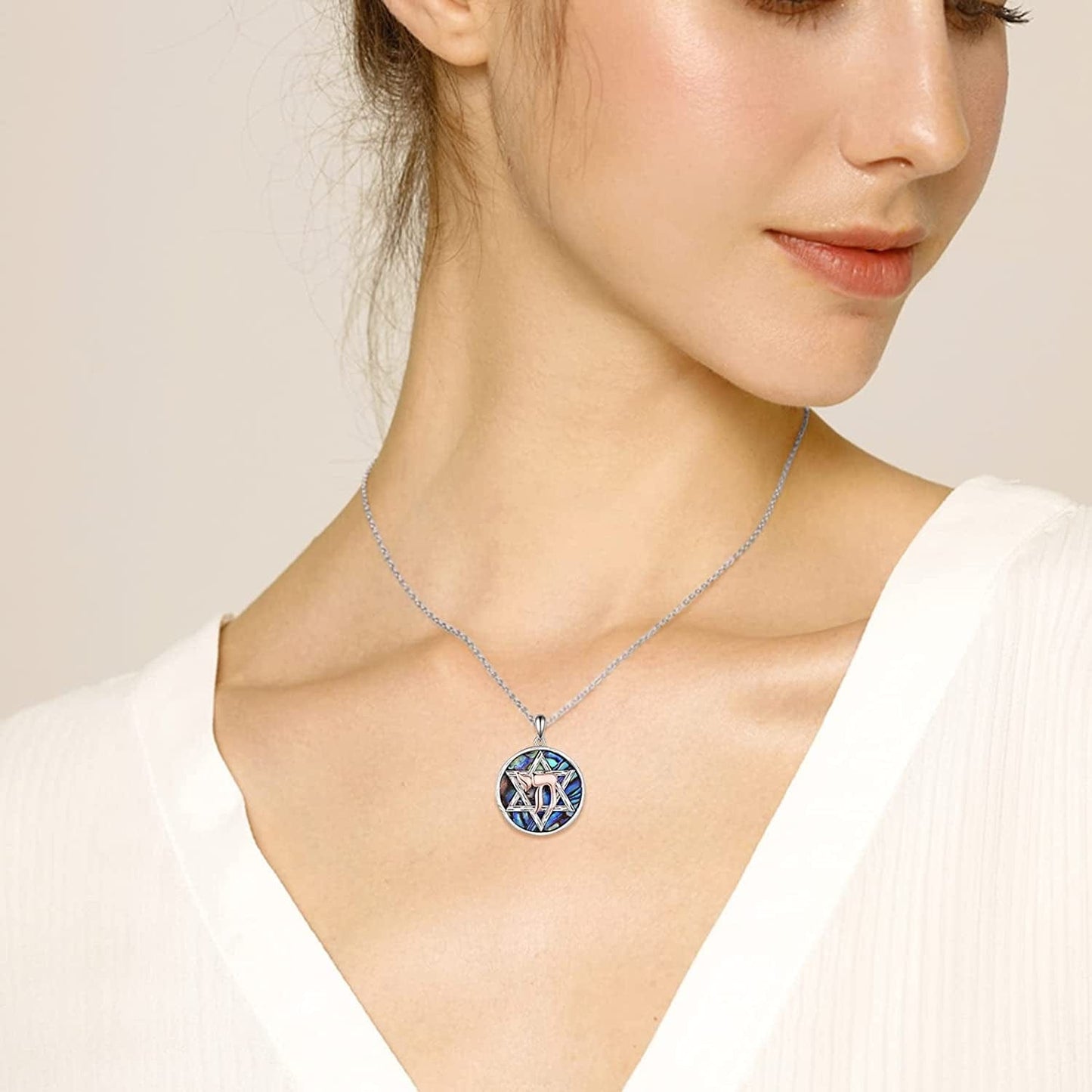 Star of David Necklace Sterling Silver Jewish Christian Jewelry Gifts with 18" Chain
