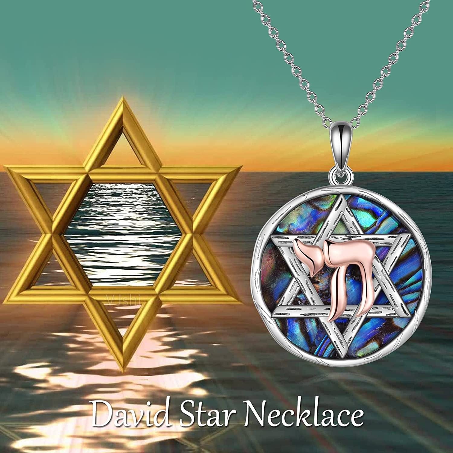 Star of David Necklace Sterling Silver Jewish Christian Jewelry Gifts with 18" Chain