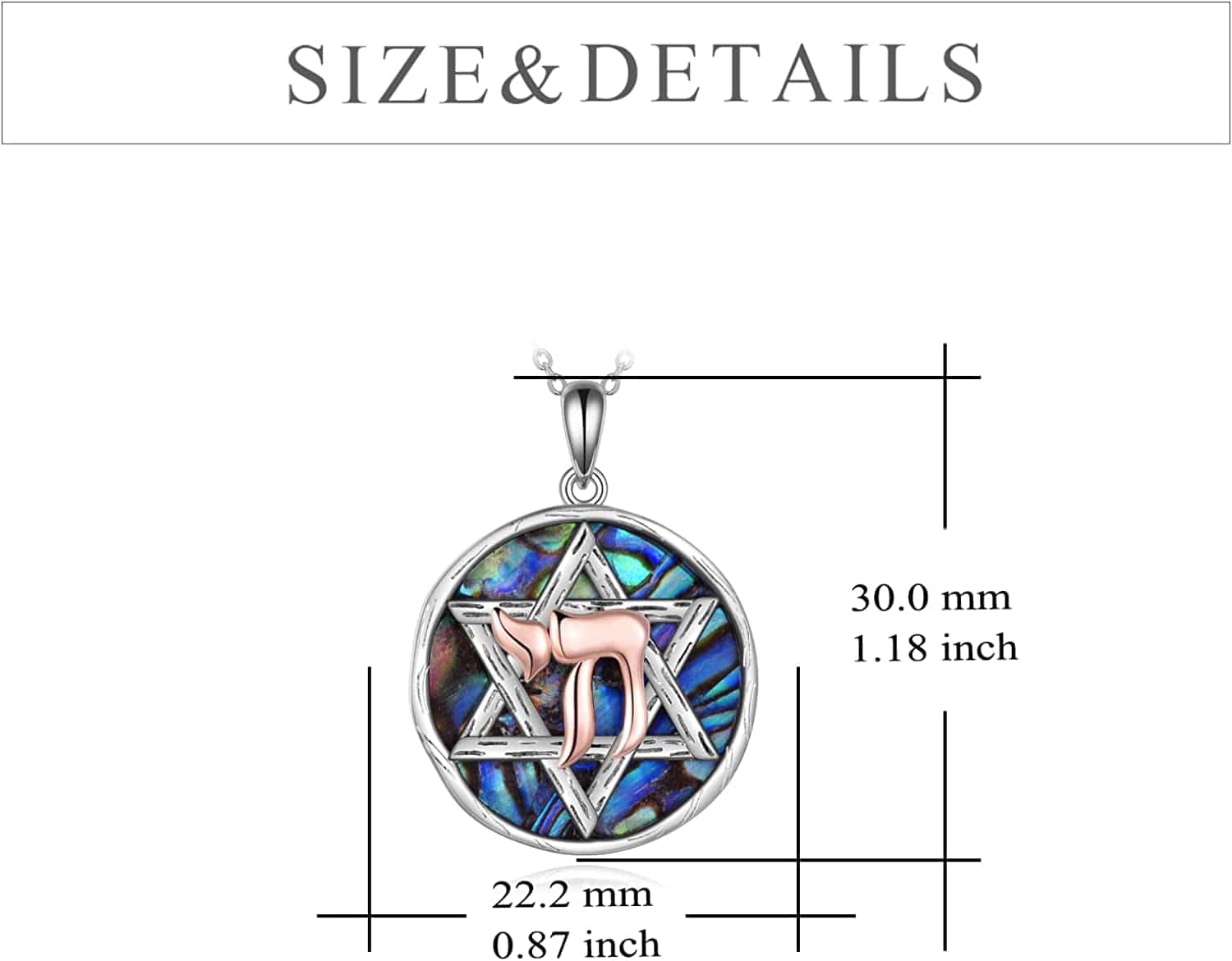 Star of David Necklace Sterling Silver Jewish Christian Jewelry Gifts with 18" Chain