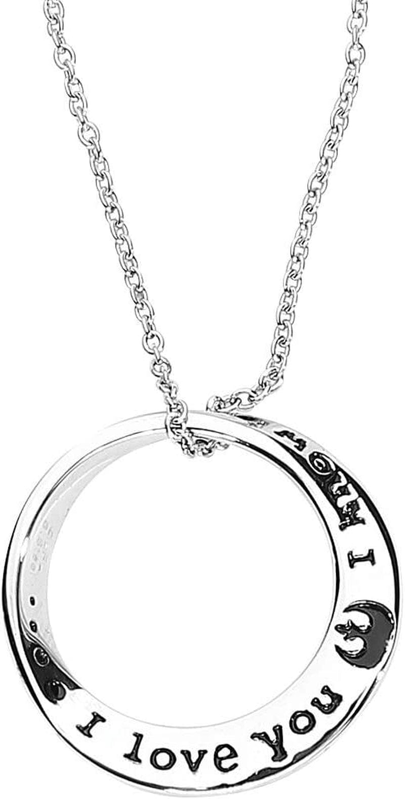 Star Wars Stainless Steel I Love You I Know Mobius Necklace.