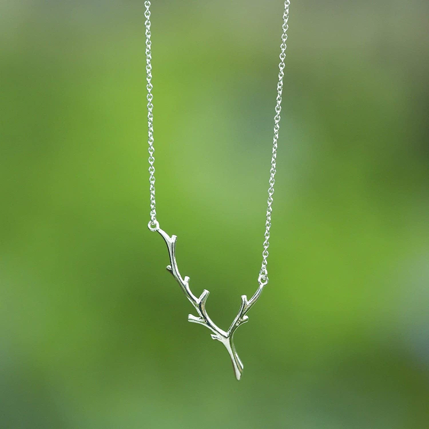 Sterling Silver Branch Necklace, 18 Inches
