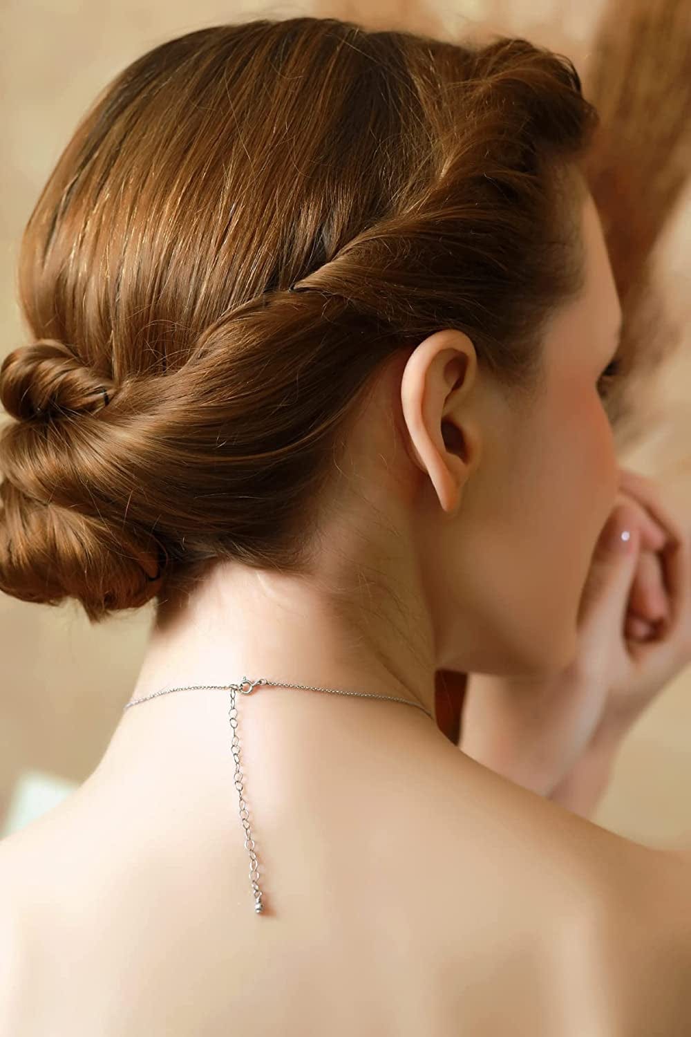 Sterling Silver Genuine or Synthetic Gemstone Dainty Heart Short Choker Necklace for Women Girls