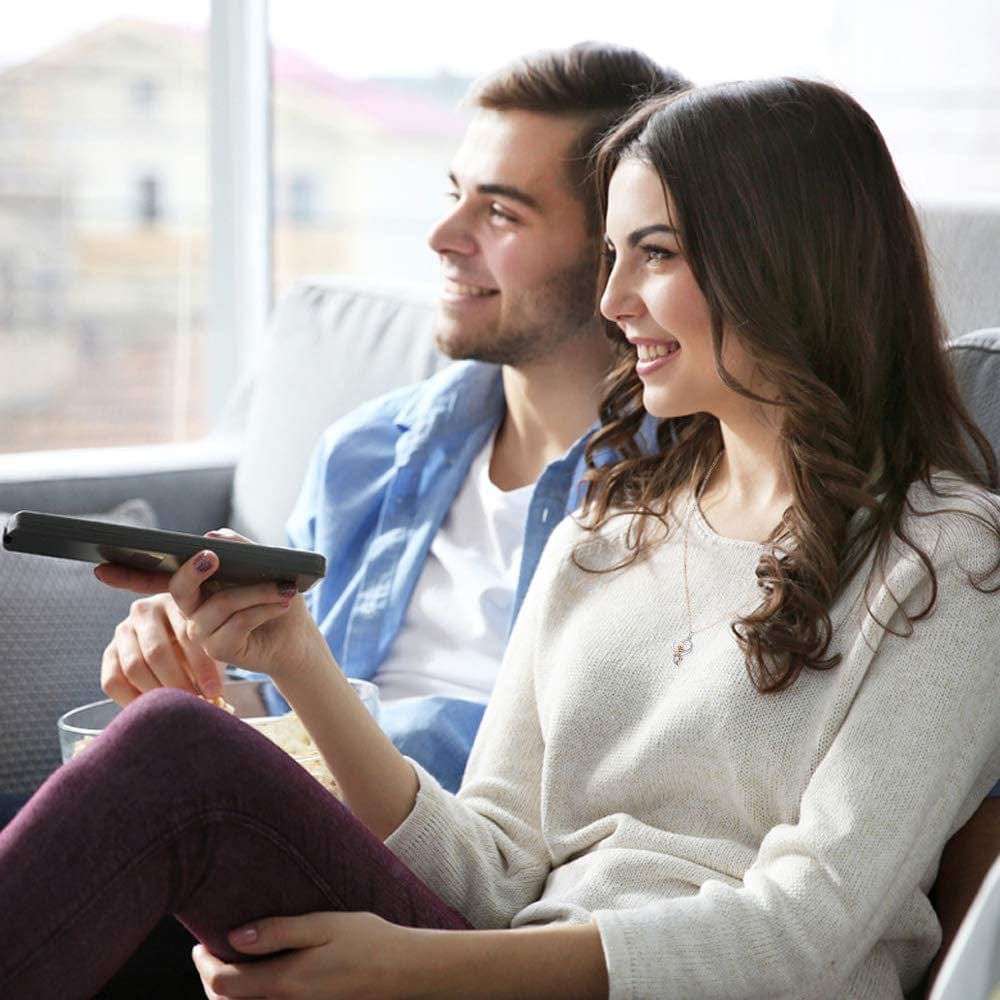 Sterling Silver Heart Rose Necklaces for Women,Birthday Christmas Jewelry Gifts for Her Girlfriend Wife Mom