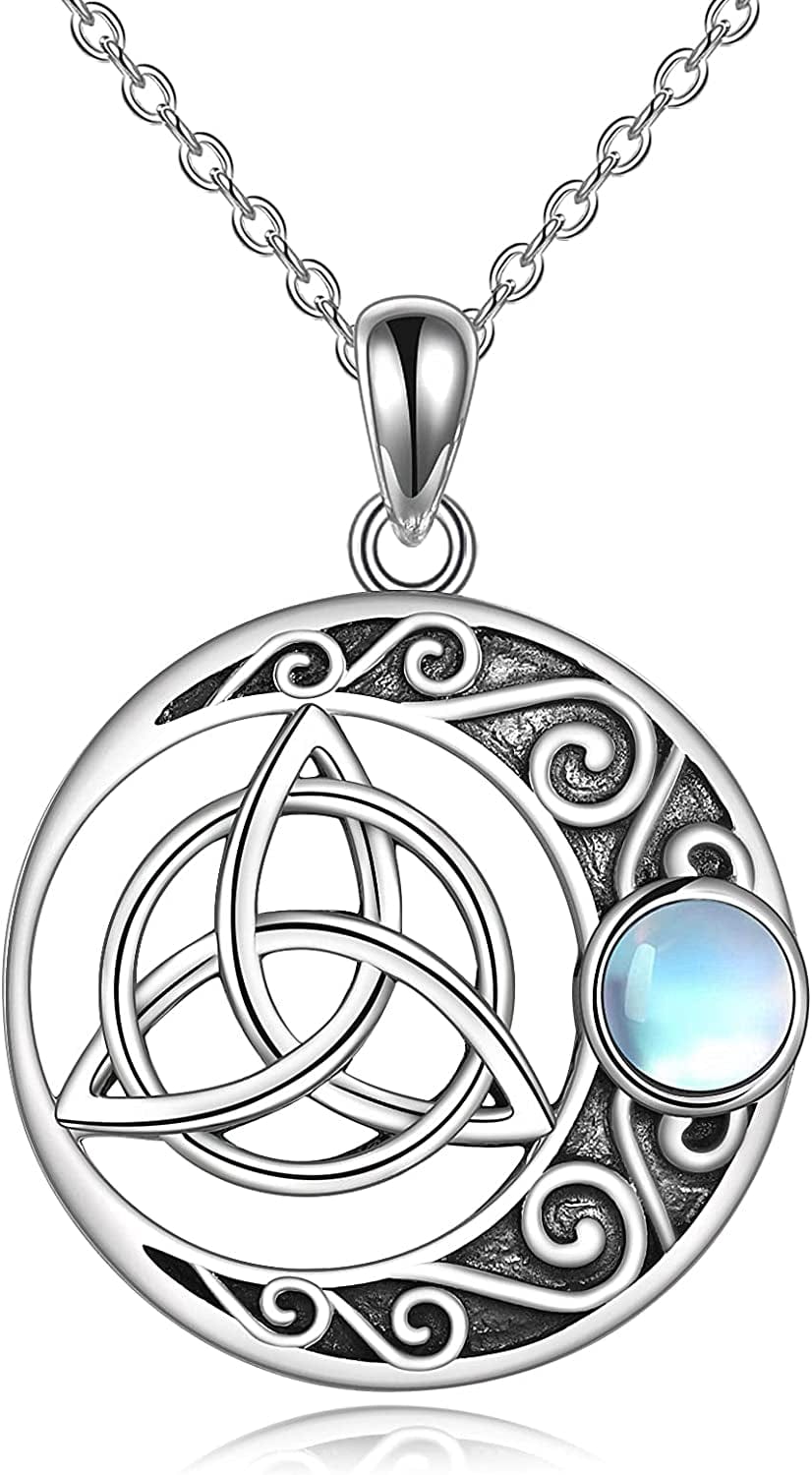 Sterling Silver Irish Celtic Knot Triquetra Trinity Vintage Viking Jewelry for Women Men Trinity