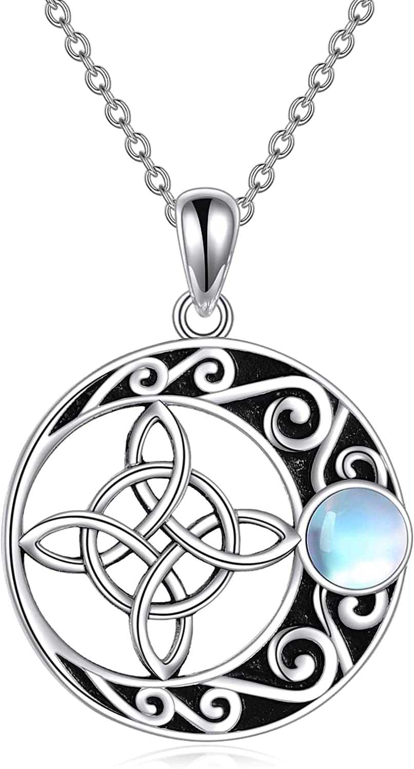 Sterling Silver Irish Celtic Knot Triquetra Trinity Vintage Viking Jewelry for Women Men Cross