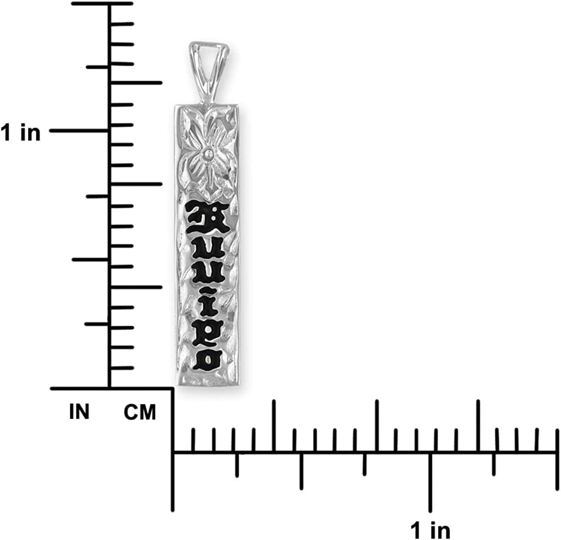 Sterling Silver Kuuipo Bar Reversible Pendant Necklace