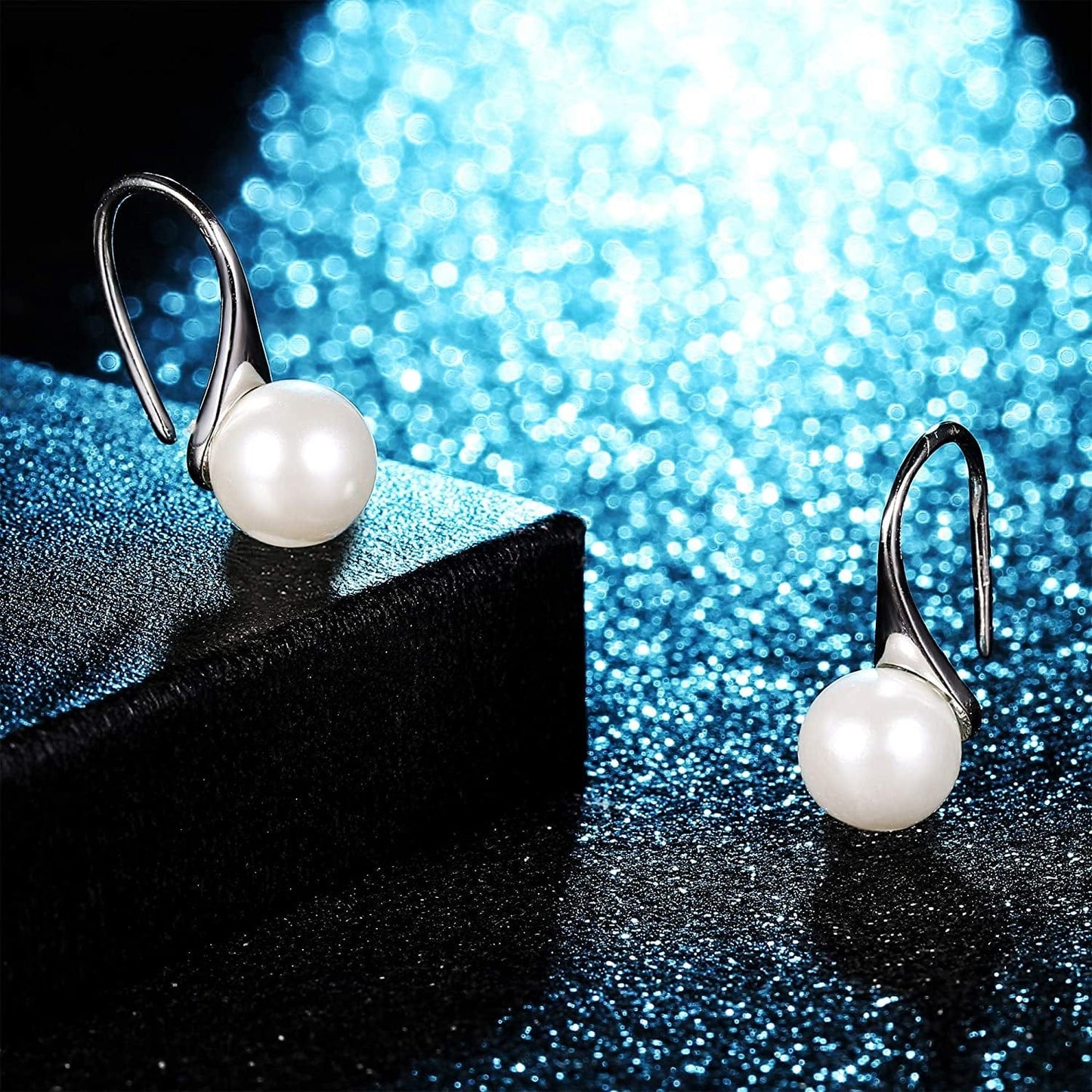 Sterling Silver Pearl Jewelry Set 18K Gold Plated Genuine Freshwater Cultured Pearl Jewelry Pendant Necklace Pearl Earrings for Women Girls White Pearl Set