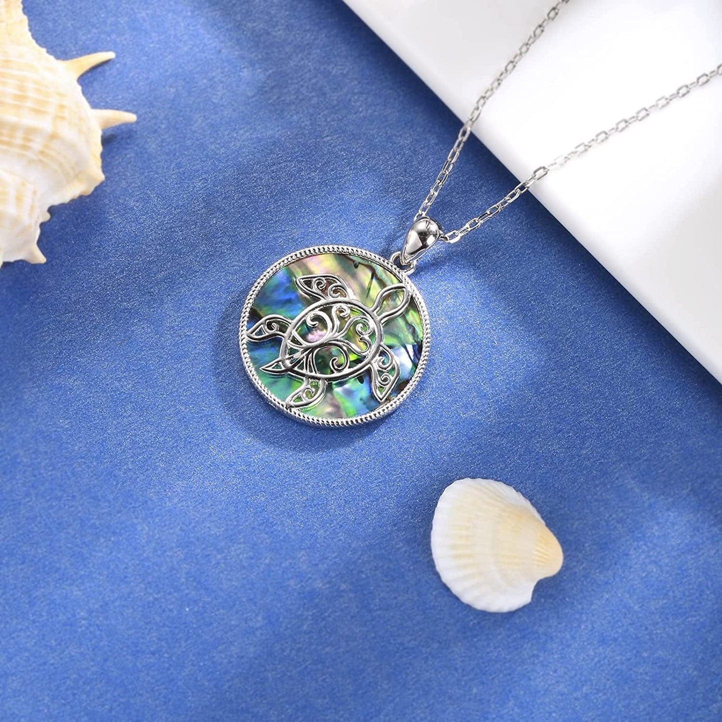 Sterling Silver Sea Turtle Necklace Tree of Life Tortoise Pendant Holiday Beachy Mothers Day Jewelry Gift for Ladies Women Mom Ocean Lover