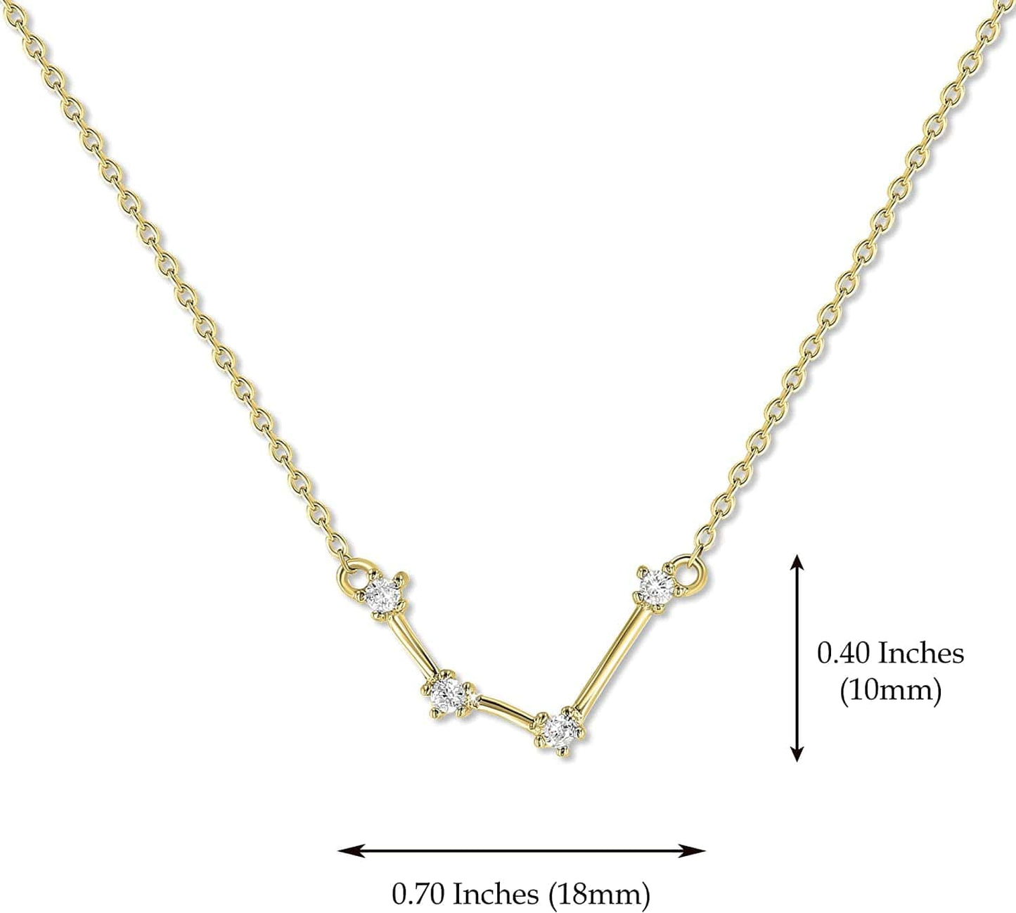 Sterling Silver Zodiac Constellation Necklace Ready to Give Gift in Keepsake Box - Choose Star Sign