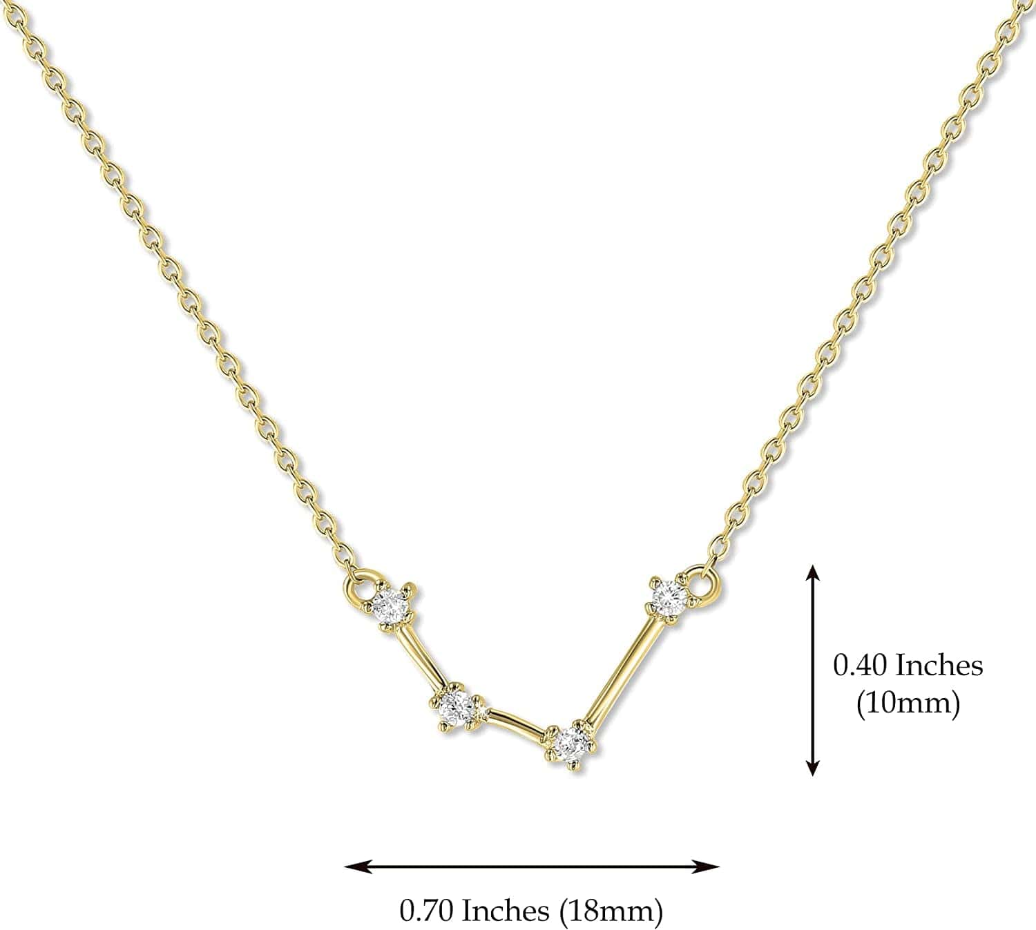 Sterling Silver Zodiac Constellation Necklace Ready to Give Gift in Keepsake Box - Choose Star Sign