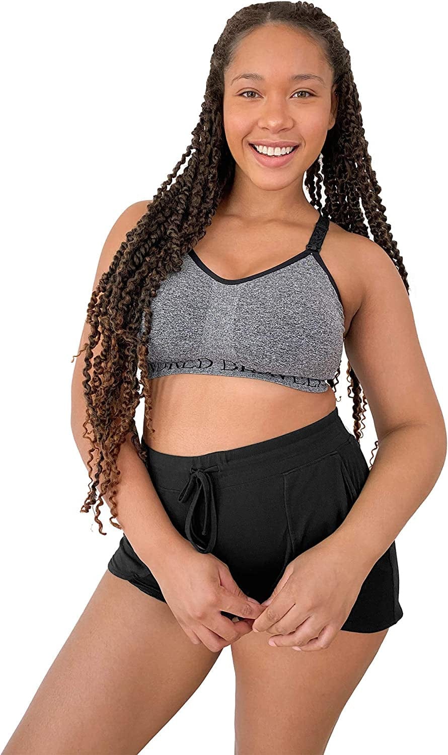 Sublime Support Low Impact Nursing & Maternity Sports Bra Grey Heather / Large / Busty