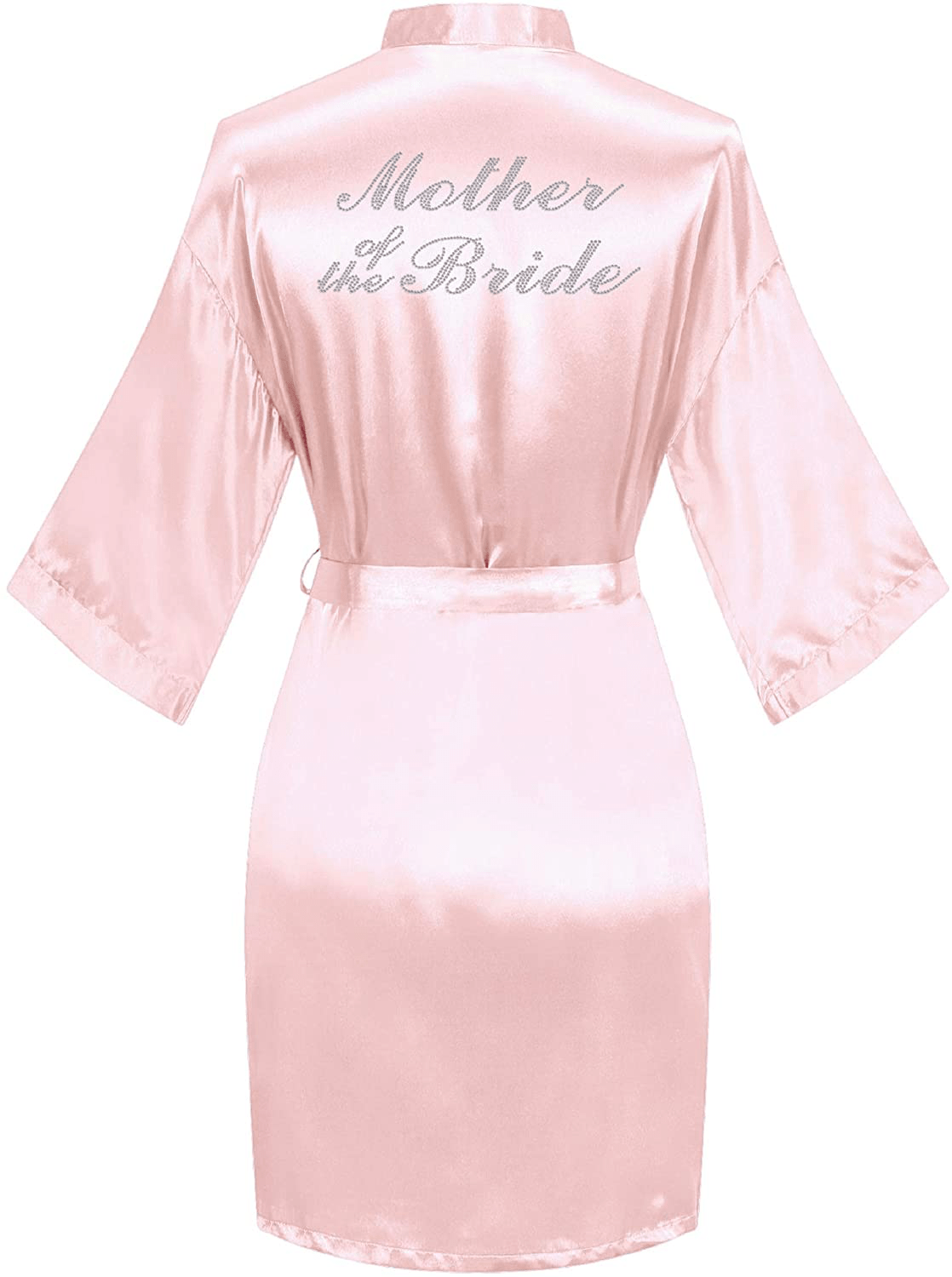 Sunshinemall Women'S Satin Kimono Robes with Rhinestones Bride Bridesmaid Short Sleepwear Wedding Dressing Gown Apparel & Accessories > Clothing > Sleepwear & Loungewear > Robes sunshinemall