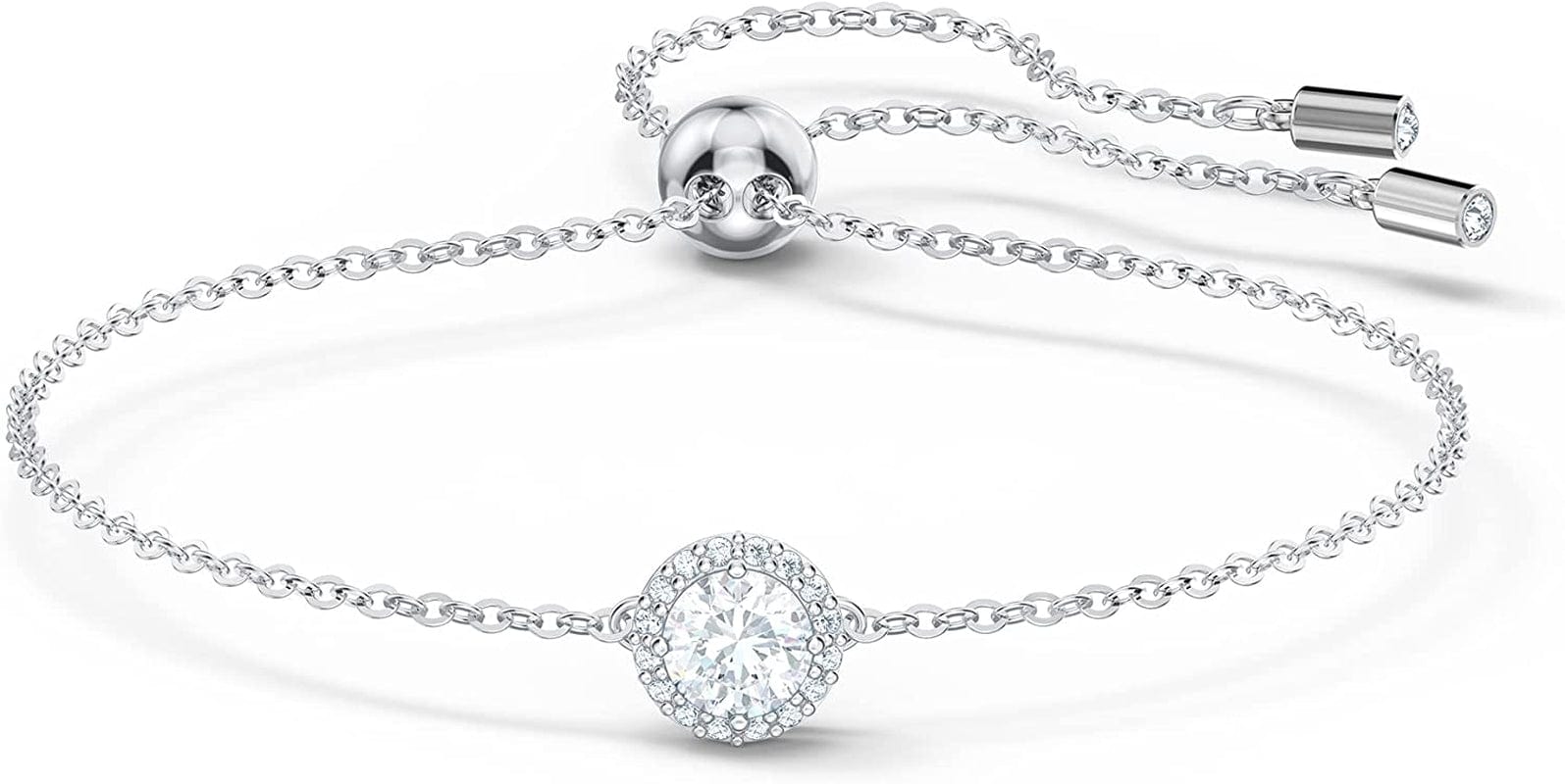 Swarovski Angelic Bracelet and Necklace Jewelry Collection, Rhodium Tone Finish, Clear Crystals Silver