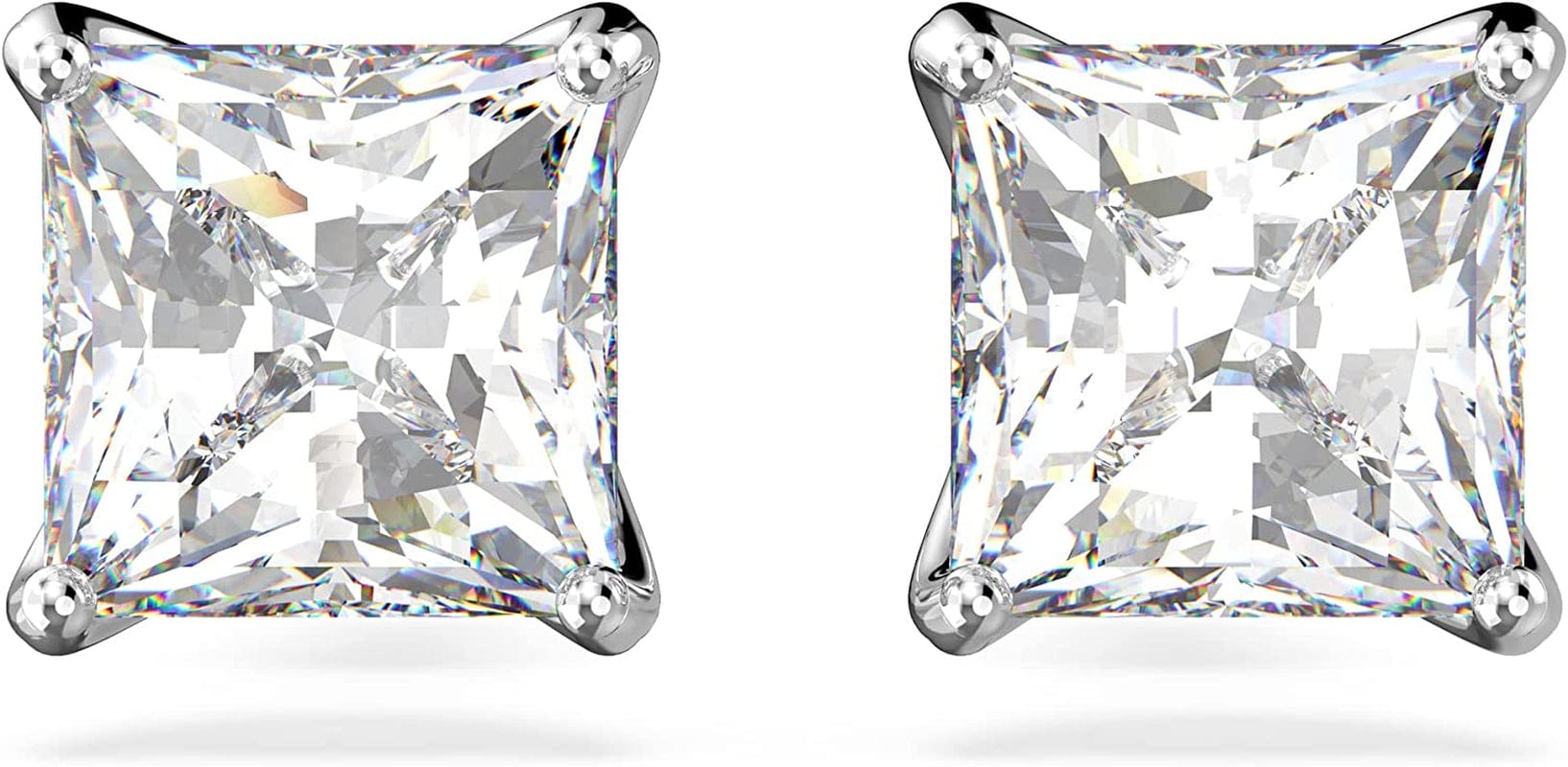 Swarovski Attract Crystal Necklace and Earrings Jewelry Collection Stud Pierced Earrings - Rhodium Tone