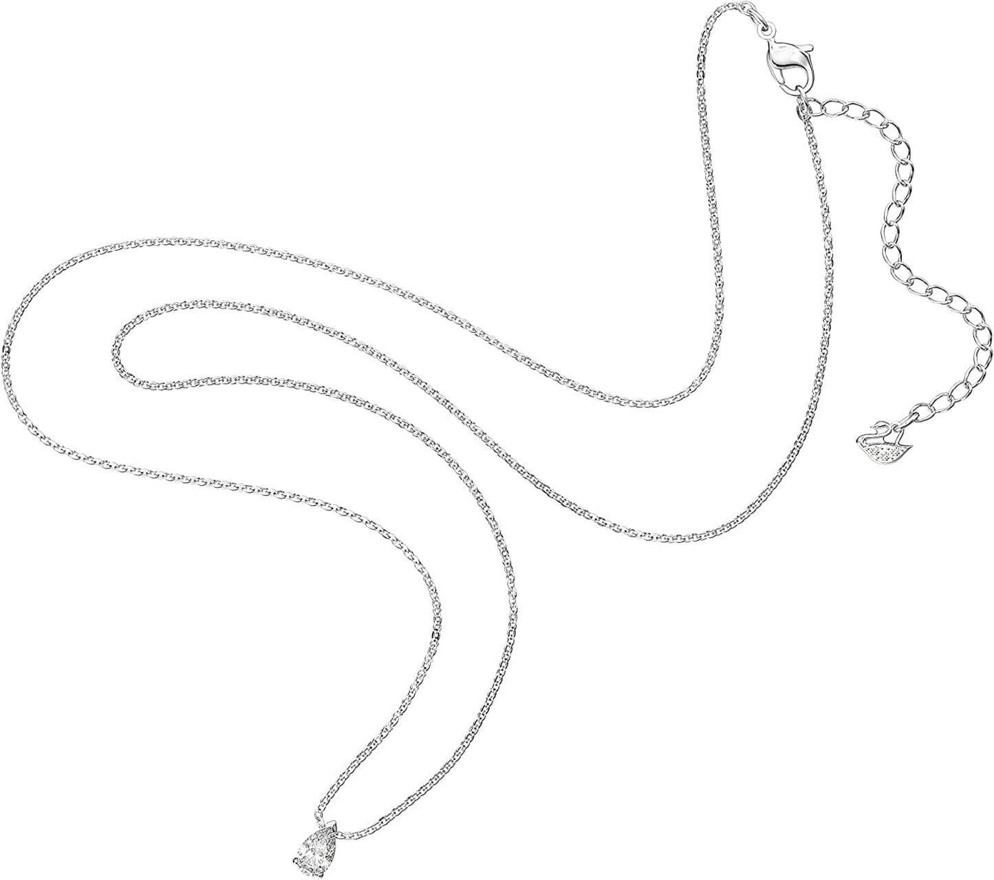 Swarovski Attract Crystal Necklace and Earrings Jewelry Collection Necklace - Rhodium Tone