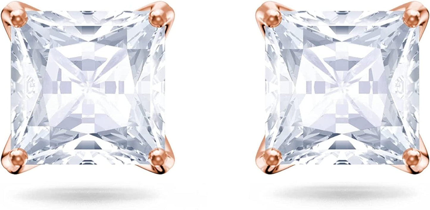 Swarovski Attract Crystal Necklace and Earrings Jewelry Collection Stud Pierced Earrings - Rose Gold Tone