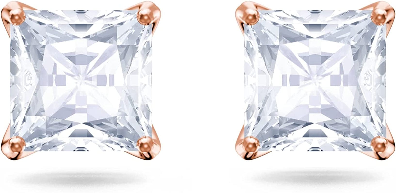 Swarovski Attract Crystal Necklace and Earrings Jewelry Collection Stud Pierced Earrings - Rose Gold Tone