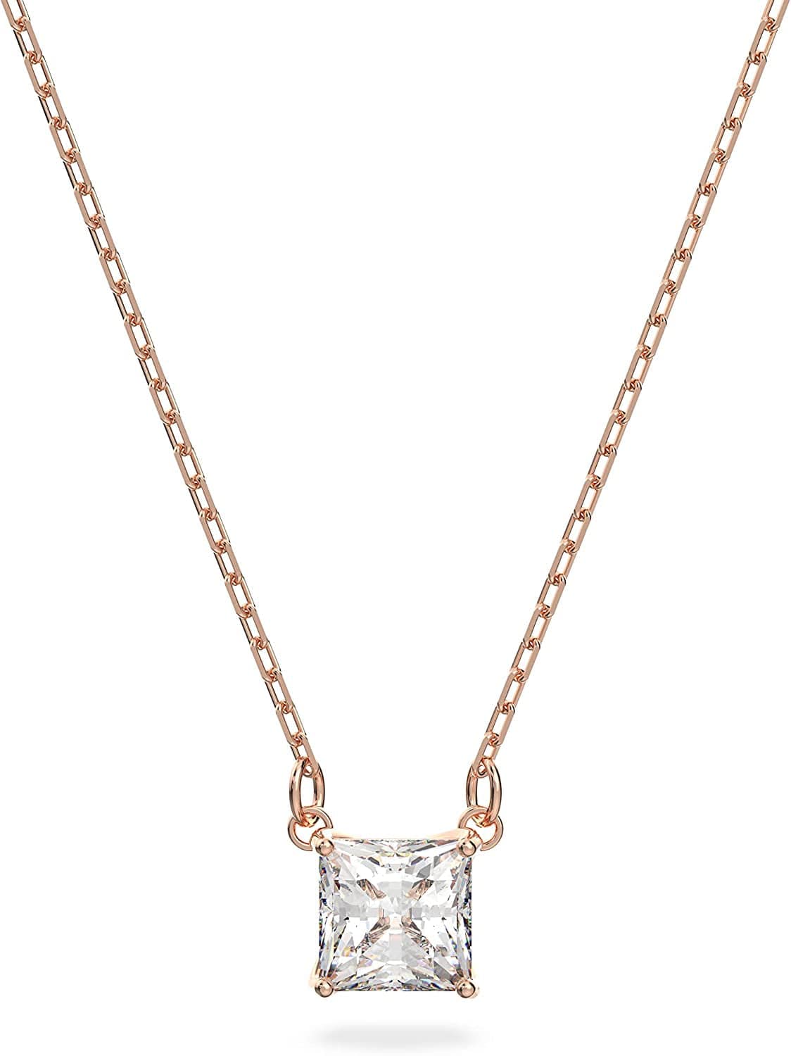 Swarovski Attract Crystal Necklace and Earrings Jewelry Collection Pendant Necklace - Rose Gold Tone