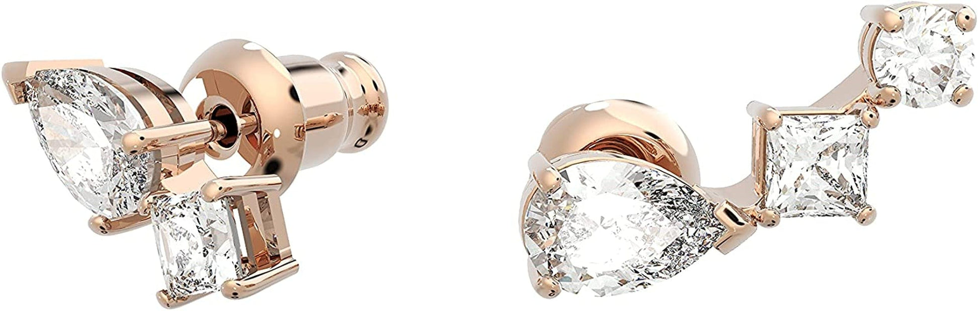 Swarovski Attract Crystal Necklace and Earrings Jewelry Collection Pierced Earrings - Rose Gold Tone