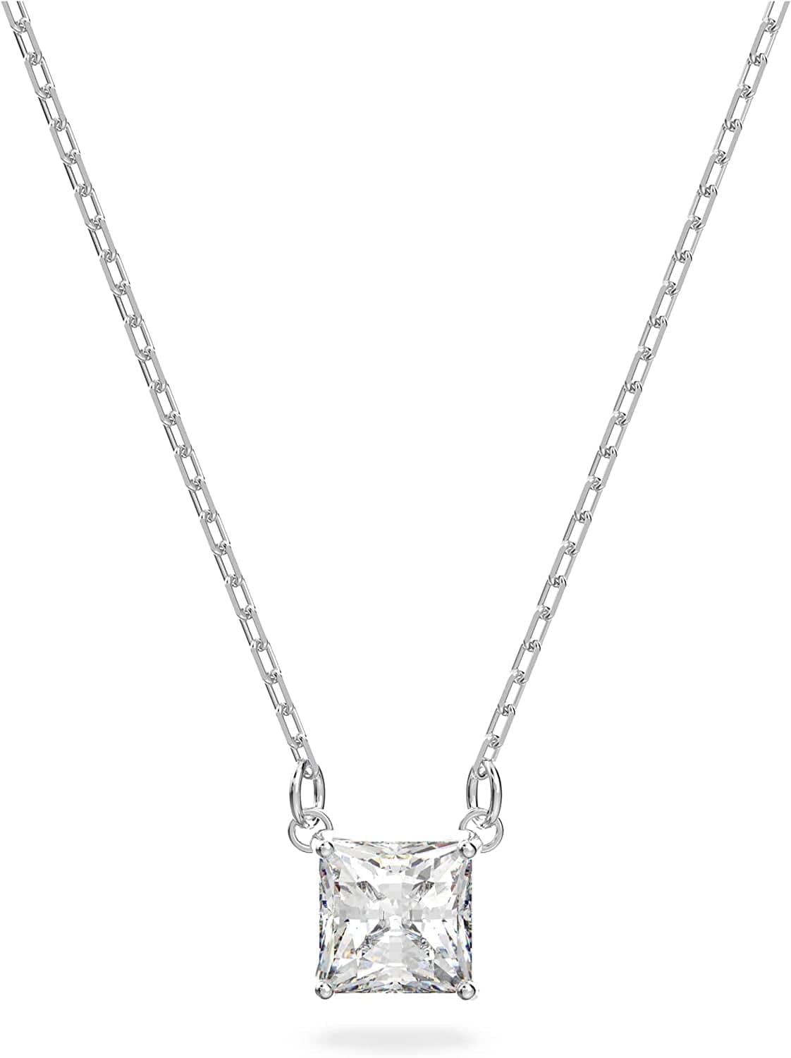 Swarovski Attract Crystal Necklace and Earrings Jewelry Collection Pendant Necklace - Rhodium Tone