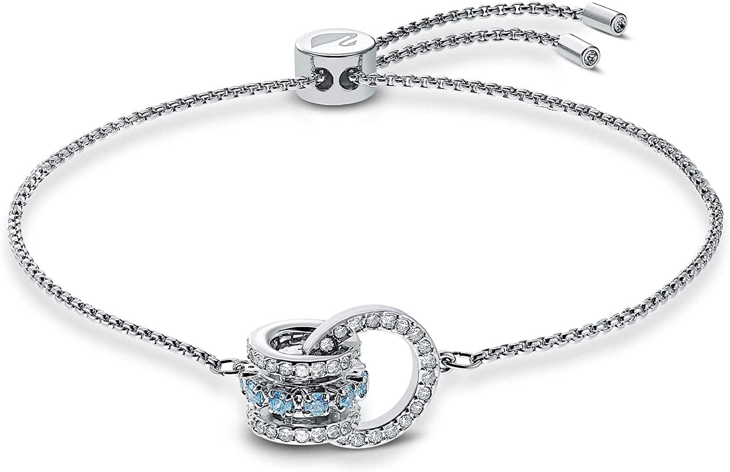 Swarovski Further Crystal Jewelry Collection, Blue Crystals, Clear Crystals Bracelet - Blue & Clear Crystals