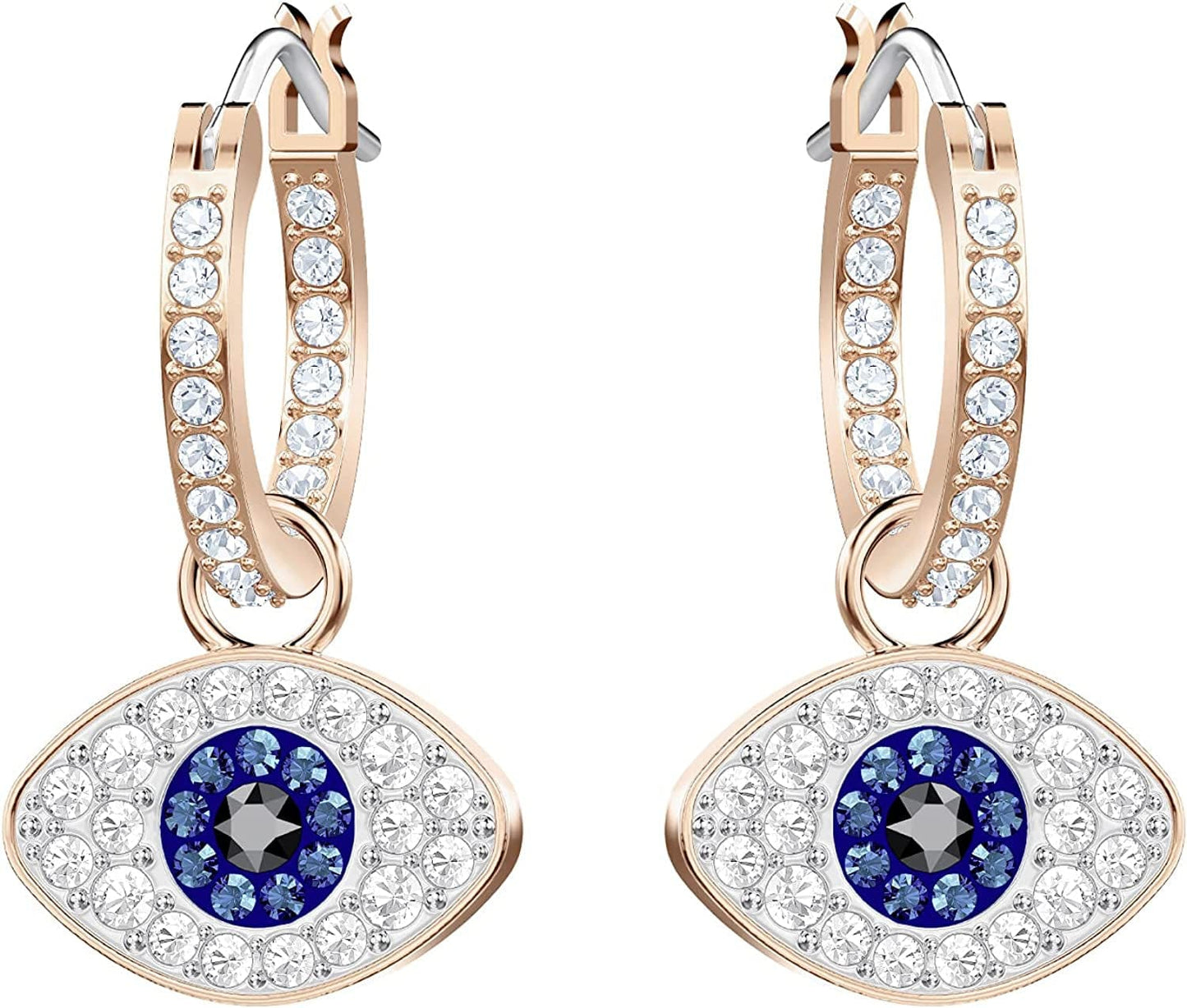 Swarovski Symbolic Evil Eye Crystal Jewelry Collection Hoop Earrings