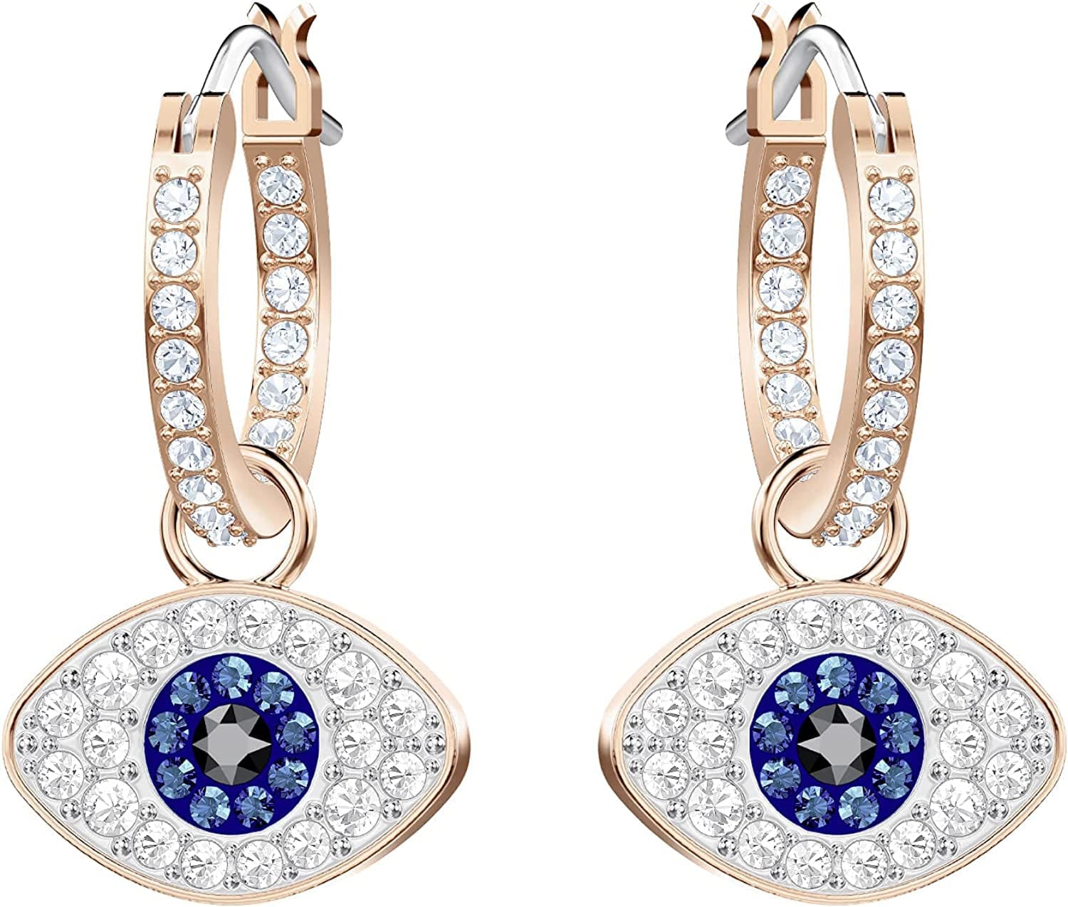 Swarovski Symbolic Evil Eye Crystal Jewelry Collection Hoop Earrings