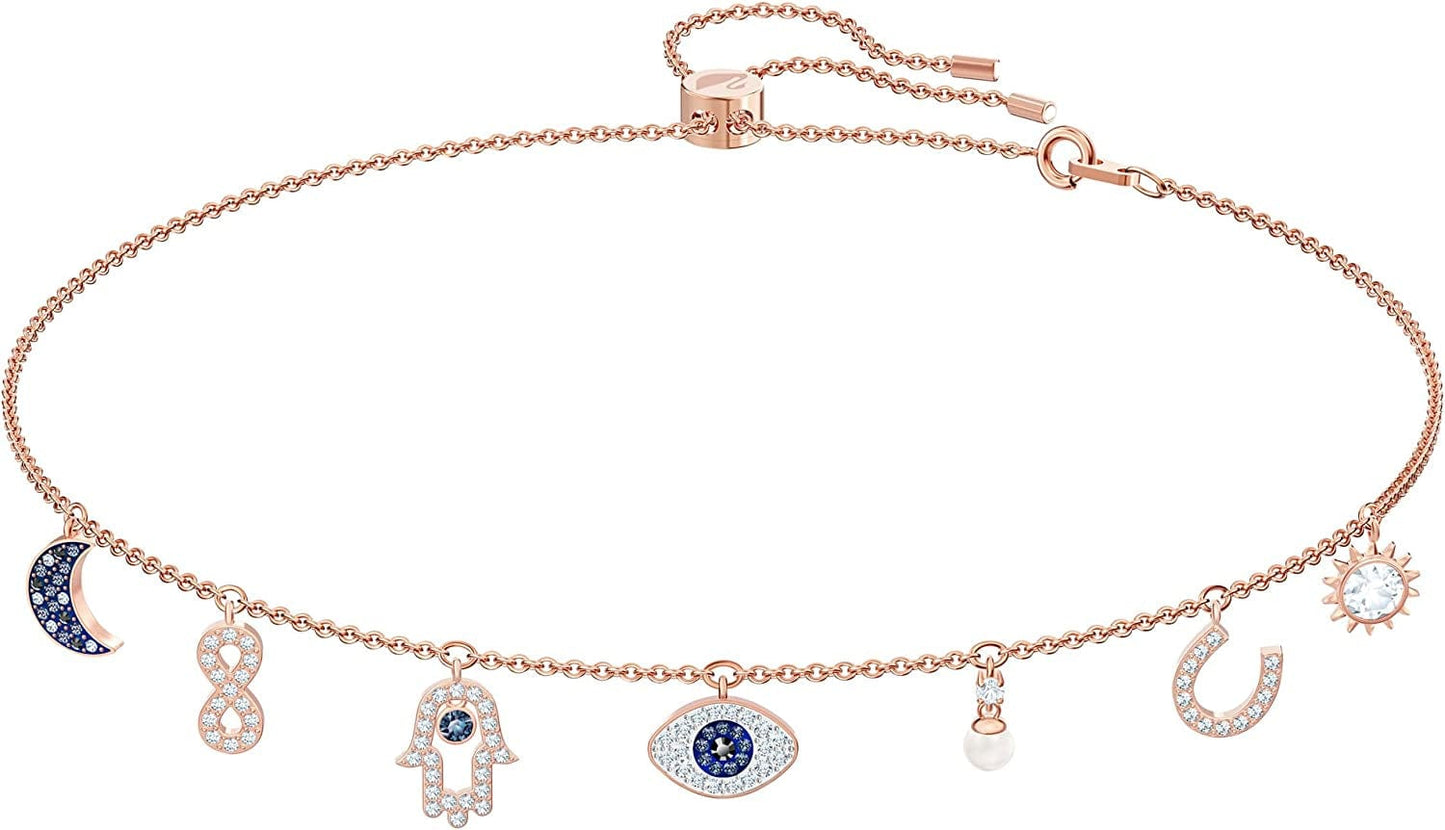 Swarovski Symbolic Evil Eye Crystal Jewelry Collection Charm Necklace