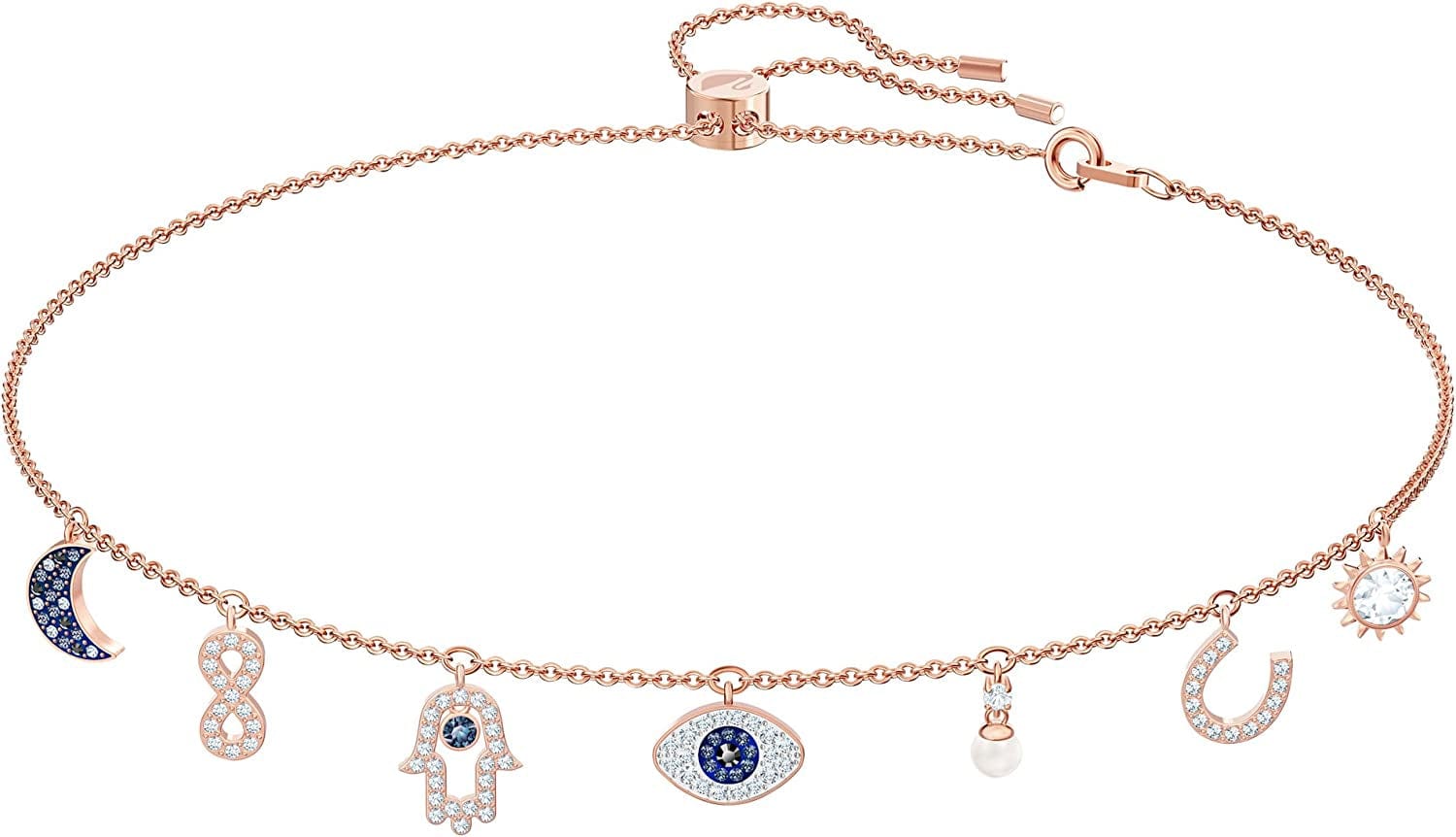 Swarovski Symbolic Evil Eye Crystal Jewelry Collection Charm Necklace
