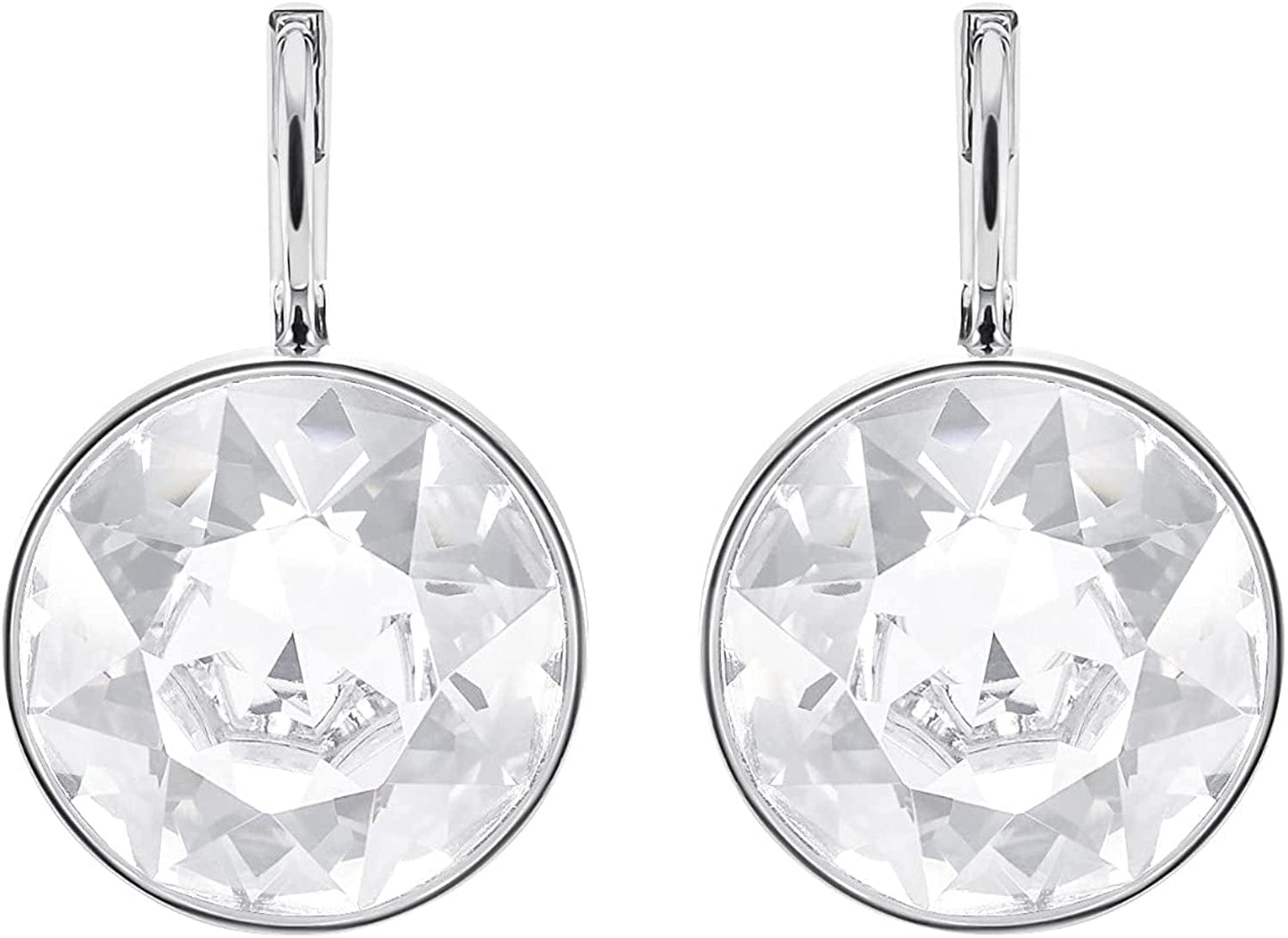 Swarovski Women'S Bella Heart Earrings Collection, Pink Crystals, Clear Crystals White
