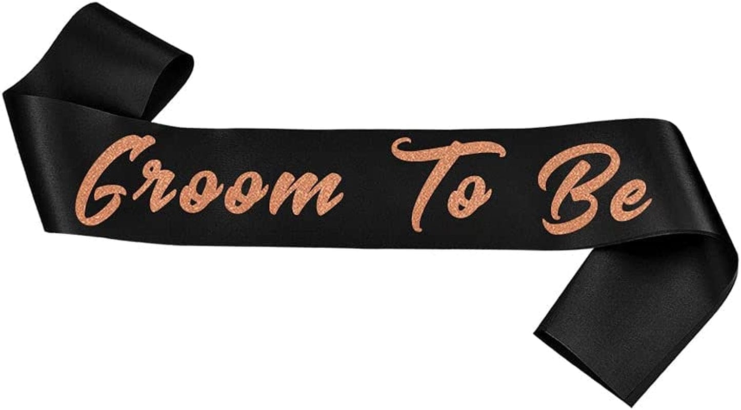 SWYOUN Bride to Be Sash Groom to Be Sash Bachelorette Party Supplies Bride to Be and Groom to Be Rosette Badge Bridal Shower Decorations Apparel & Accessories > Clothing Accessories > Sashes SWYOUN