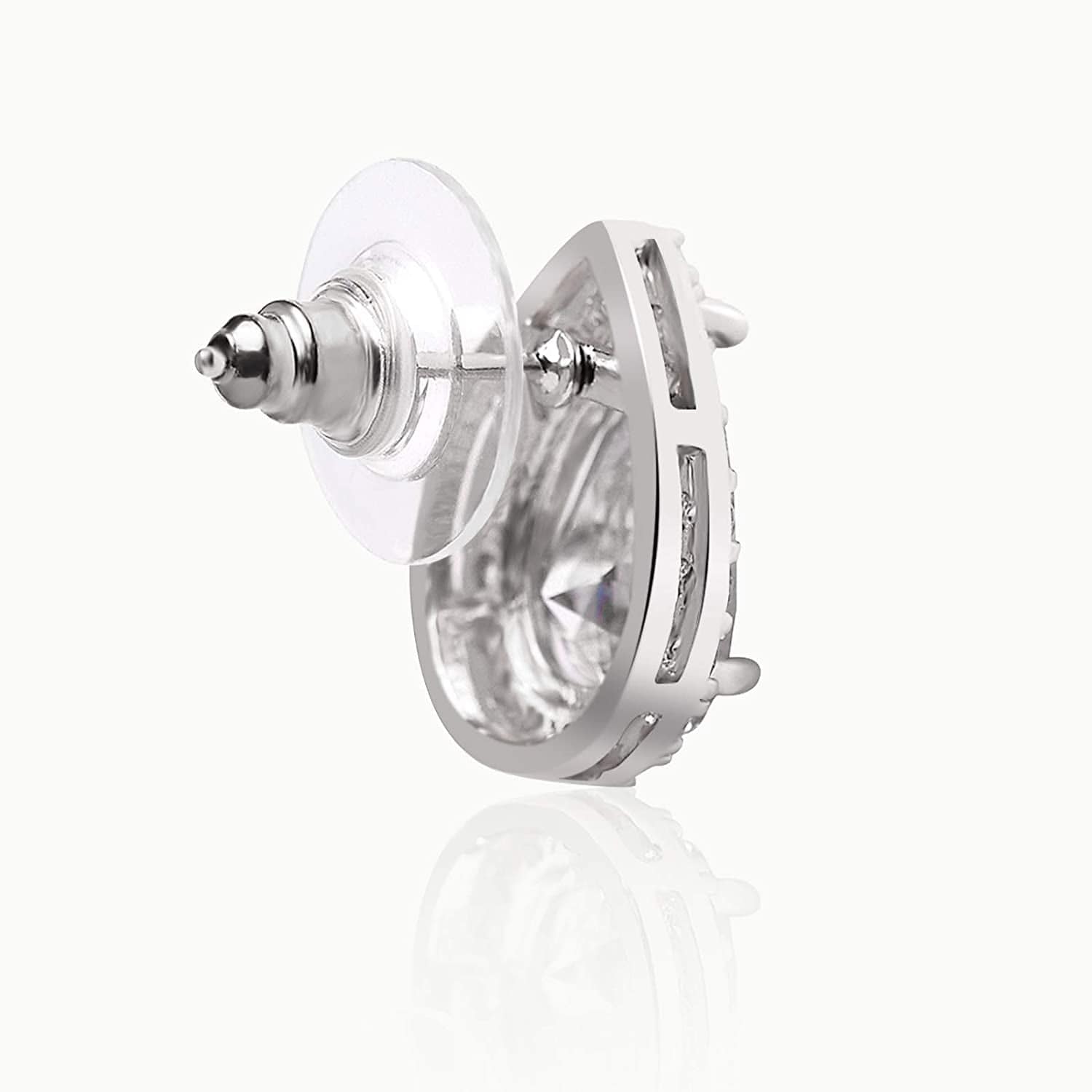 Teardrop Bridal Earrings for Wedding, Prom - Elegant Cubic Zirconia Stud Earrings for Women, Brides, Bridesmaids