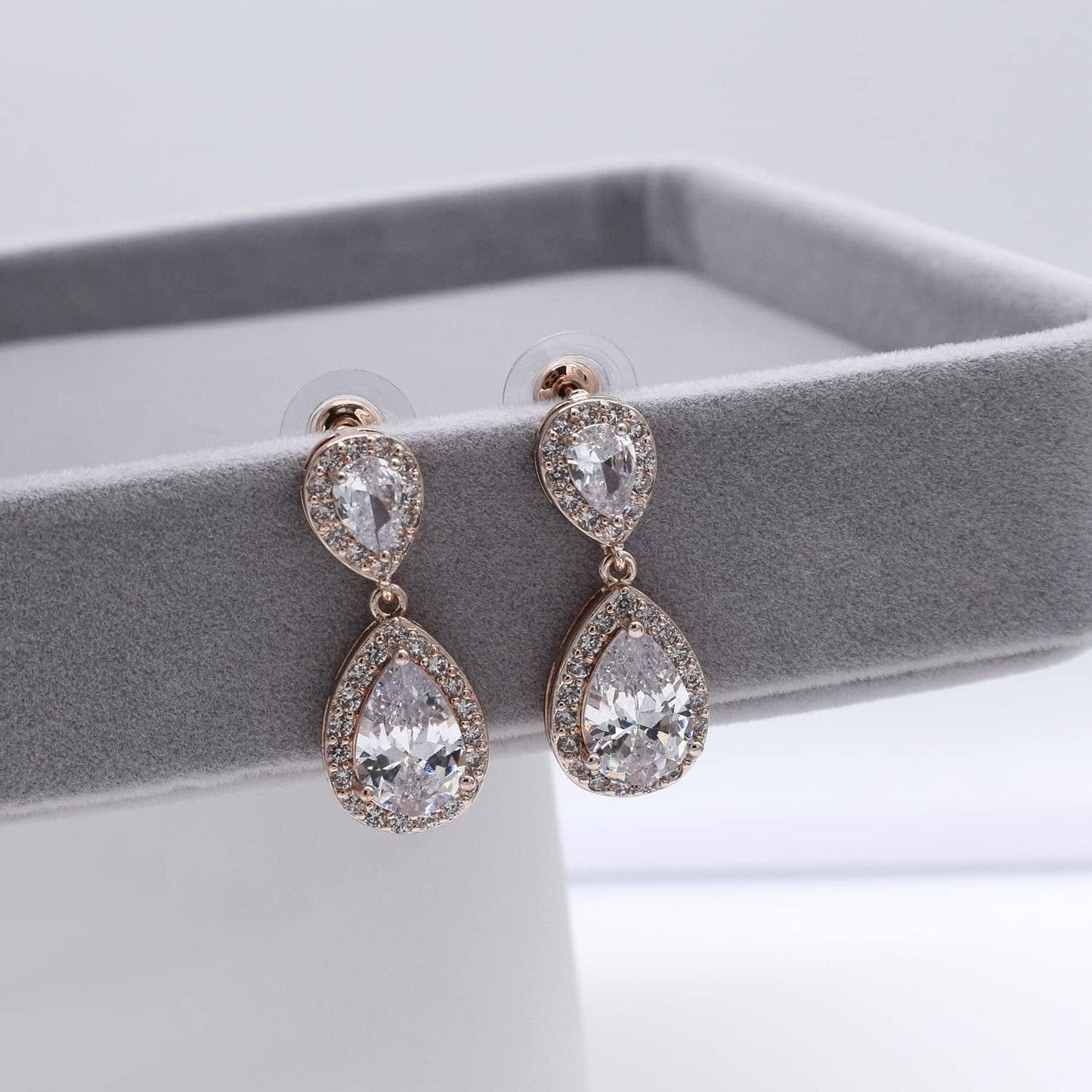 Teardrop Dangle Earrings Bracelet Bridesmaid Jewelry Set Bridal Wedding Party Prom Gifts