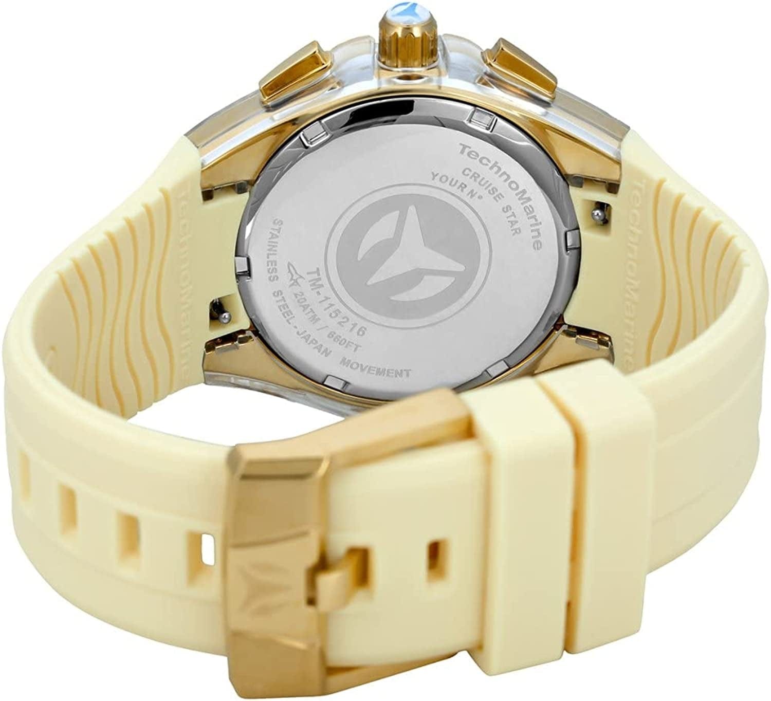 Technomarine Men'S TM-115216 Cruise Star Analog Display Quartz Yellow Watch