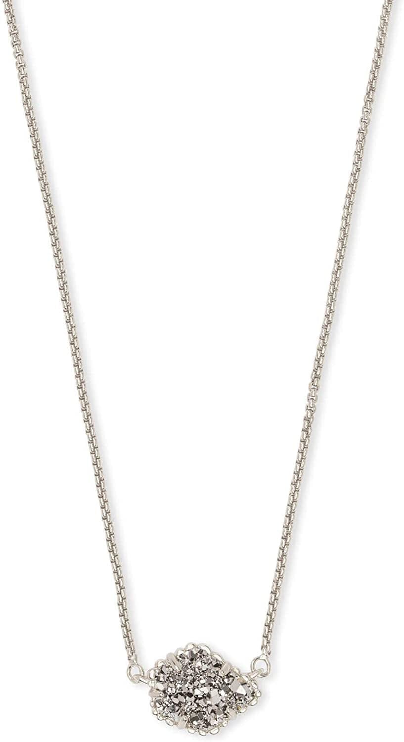 Tess Pendant Necklace for Women, Fashion Jewelry RHODIUM - PLATINUM DRUSY