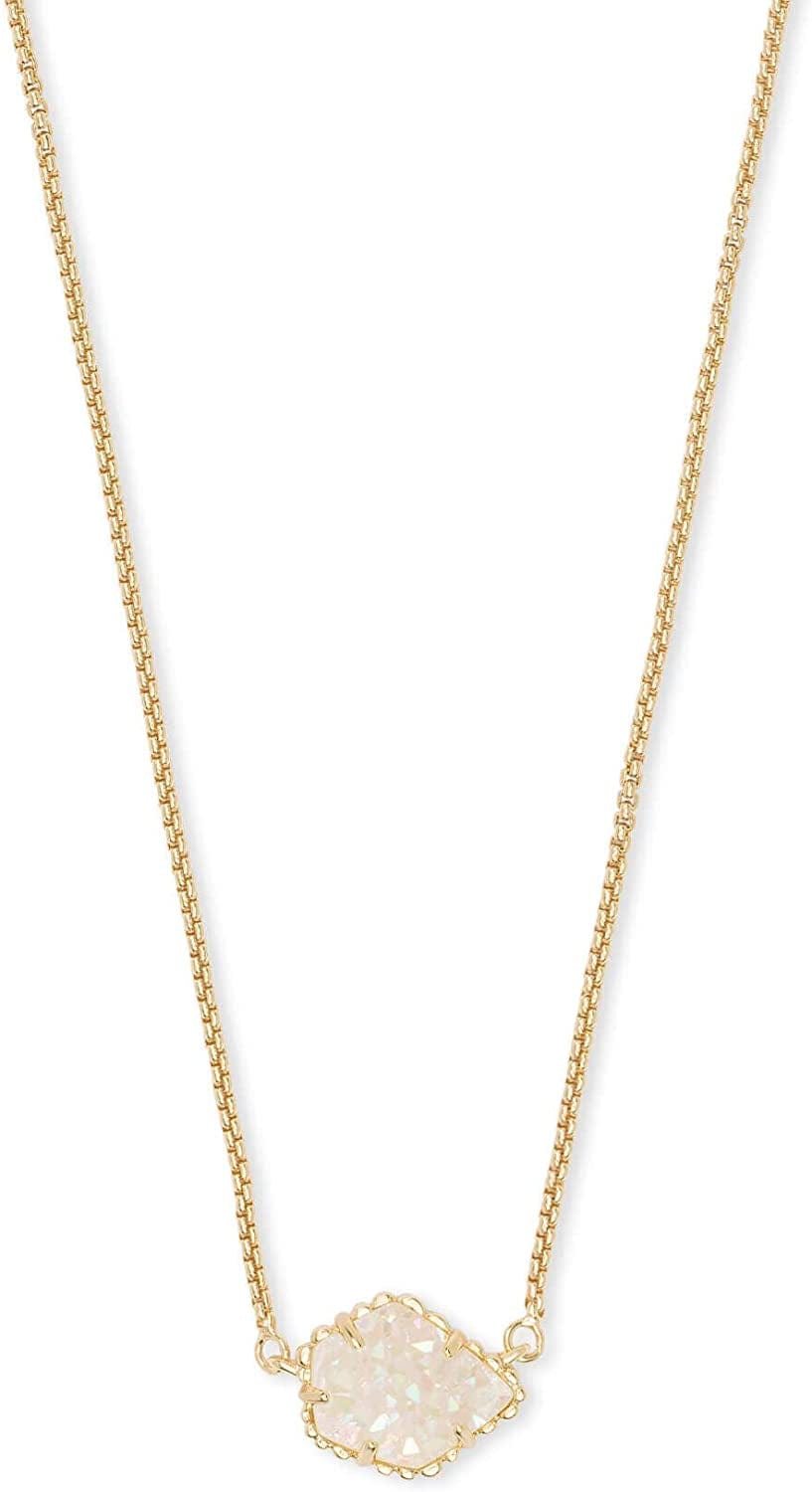 Tess Pendant Necklace for Women, Fashion Jewelry GOLD - IRIDESCENT DRUSY
