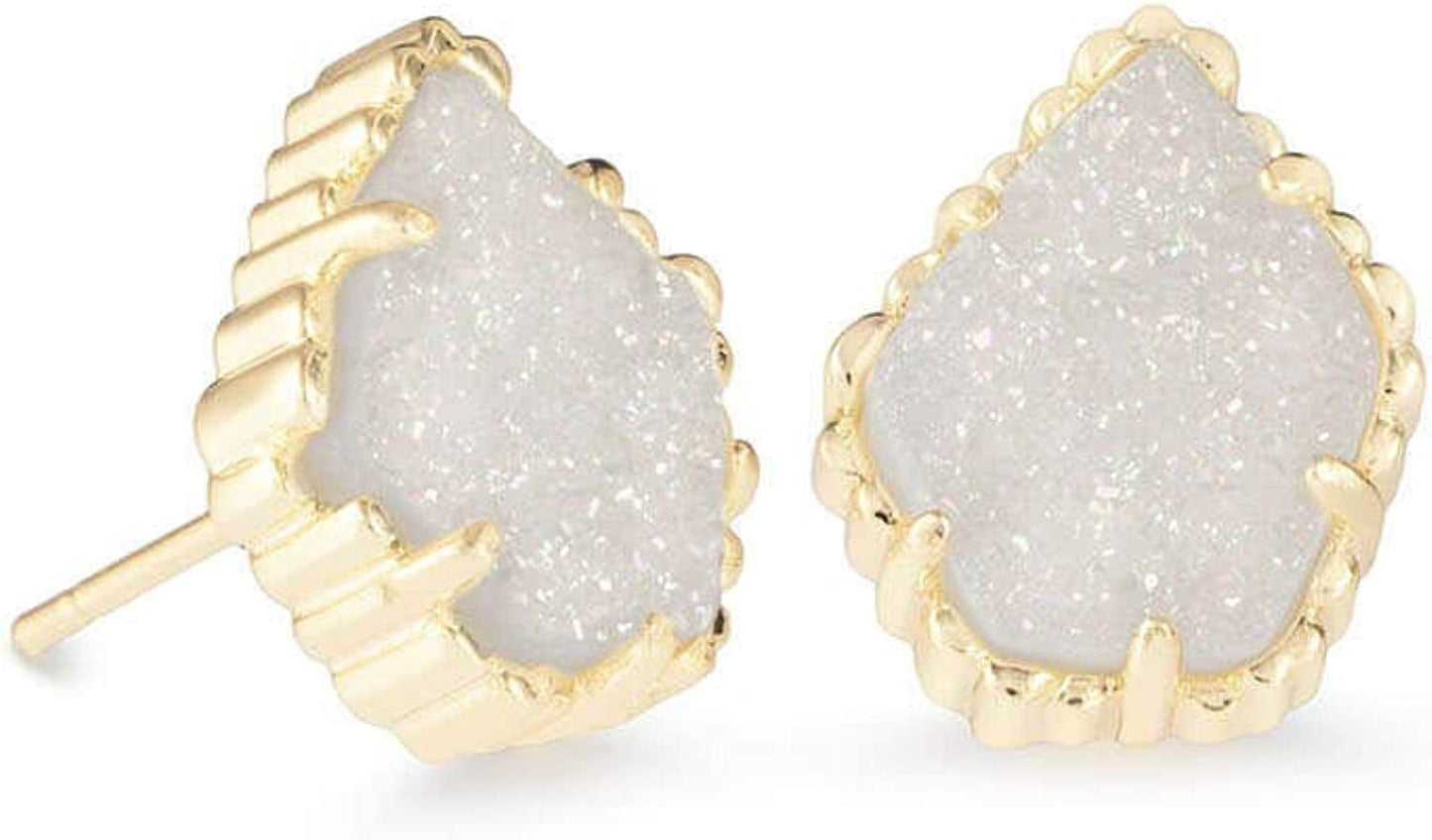 Tessa Stud Earrings for Women, Fashion Jewelry GOLD - IRIDESCENT DRUSY