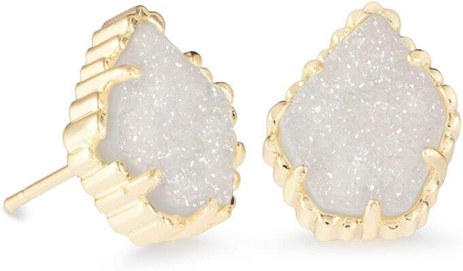 Tessa Stud Earrings for Women, Fashion Jewelry GOLD - IRIDESCENT DRUSY