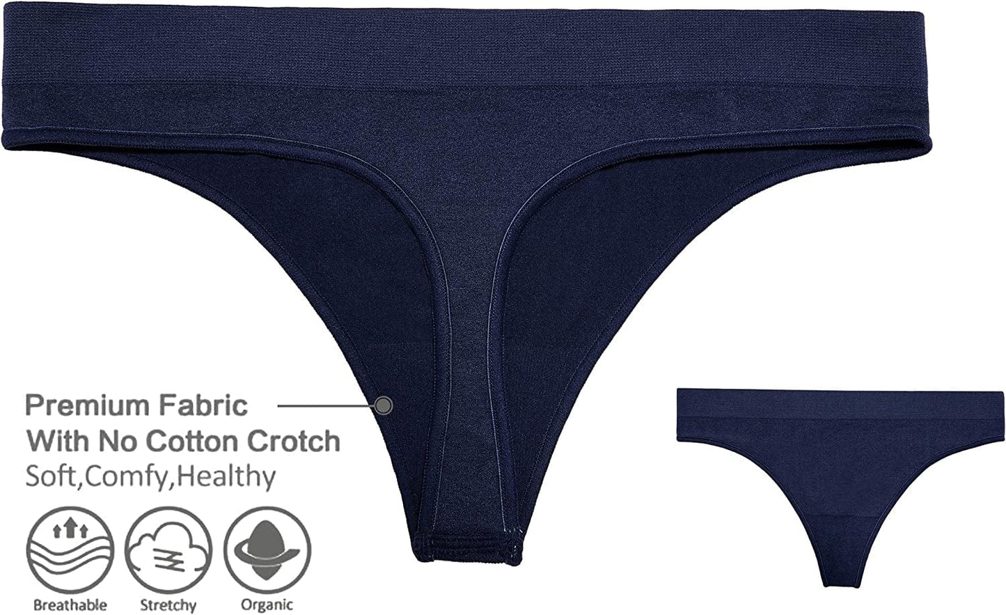 Thongs for Women Pack, Seamless Thongs for Women, Thong Underwear for Women, No Show Thongs for Women, Women’S Thongs