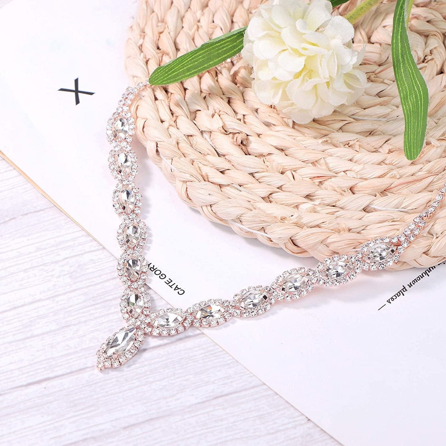 Thunaraz Crystal Bridal Jewelry Set Crystal Necklace and Earrings with Crystal Bracelet for Women Jewelry Set Gifts Fit