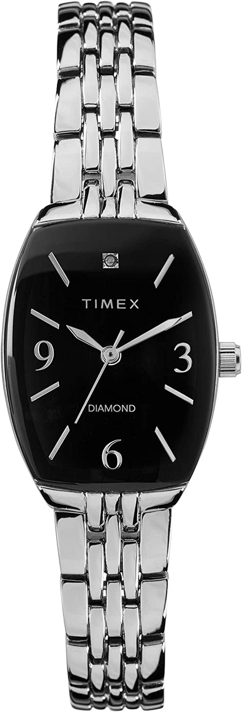 Timex Women'S Dress Analog 21Mm Bracelet Watch Silver-Tone/Black
