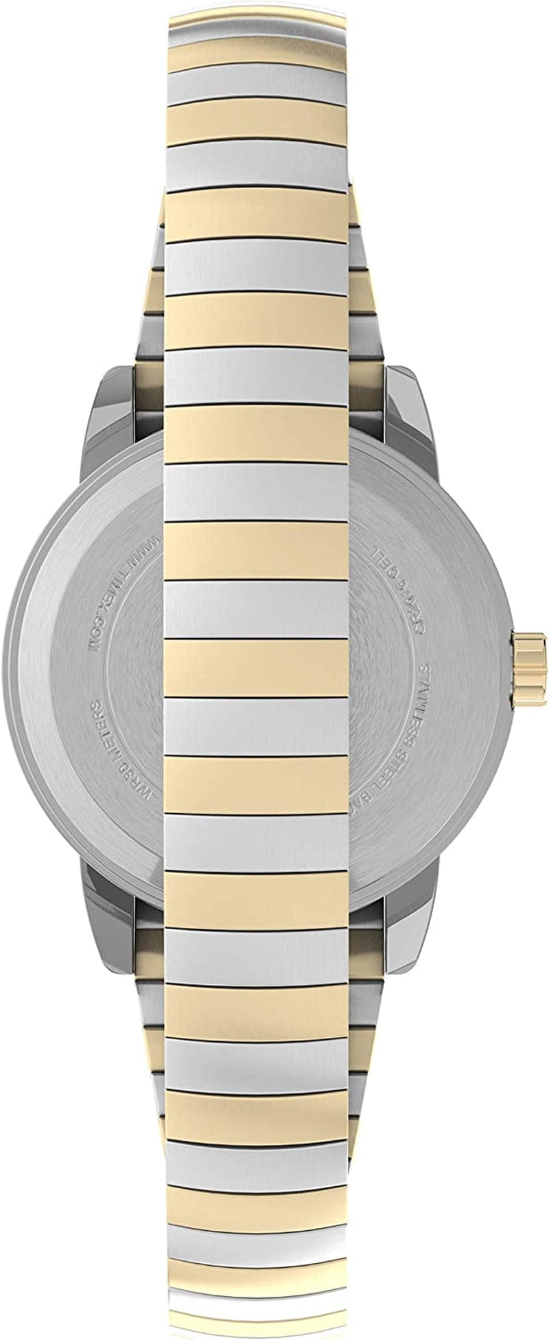 Timex Women'S Easy Reader 25Mm Watch – Two-Tone Case White Dial with Tapered Expansion Band