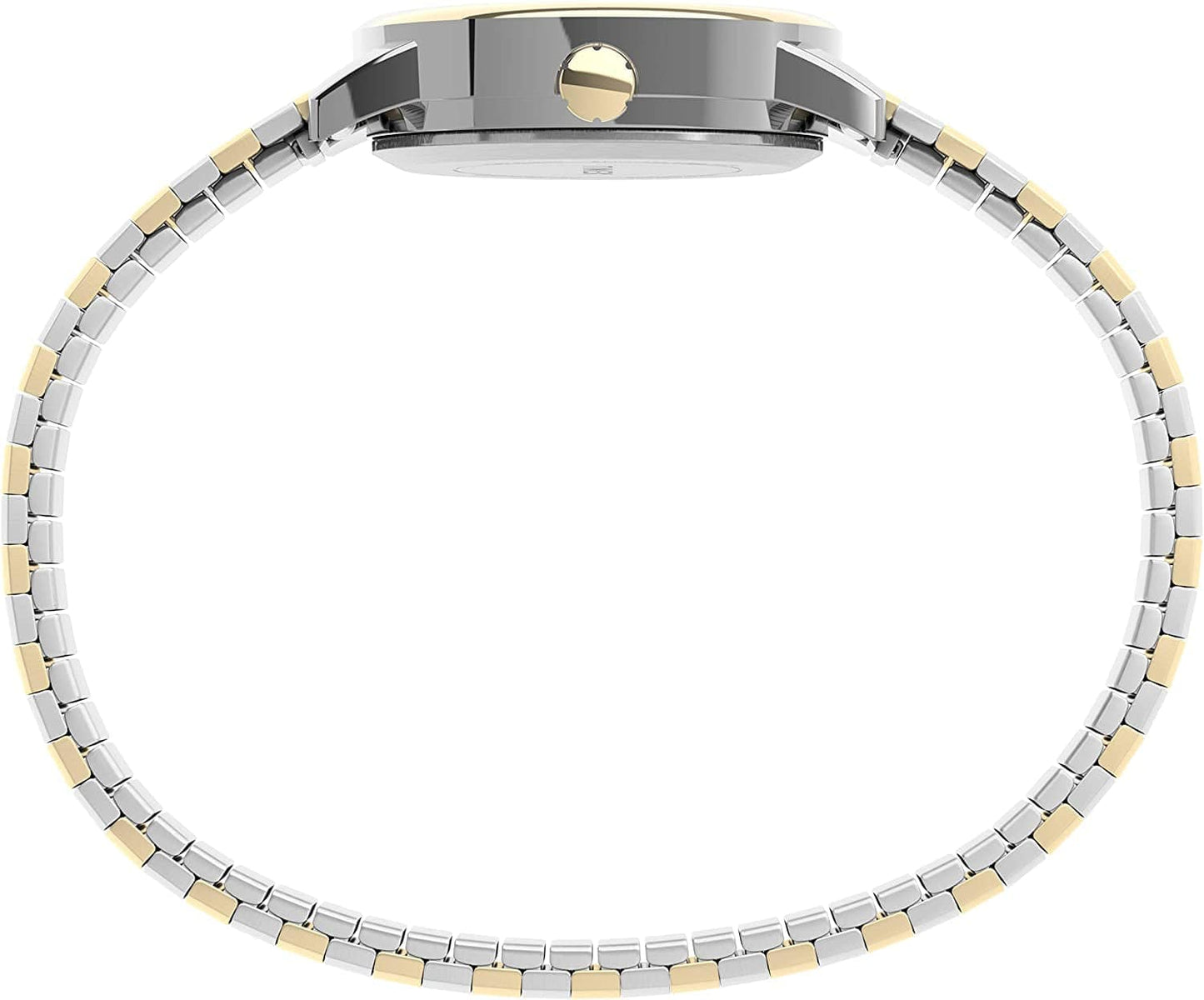 Timex Women'S Easy Reader 25Mm Watch – Two-Tone Case White Dial with Tapered Expansion Band