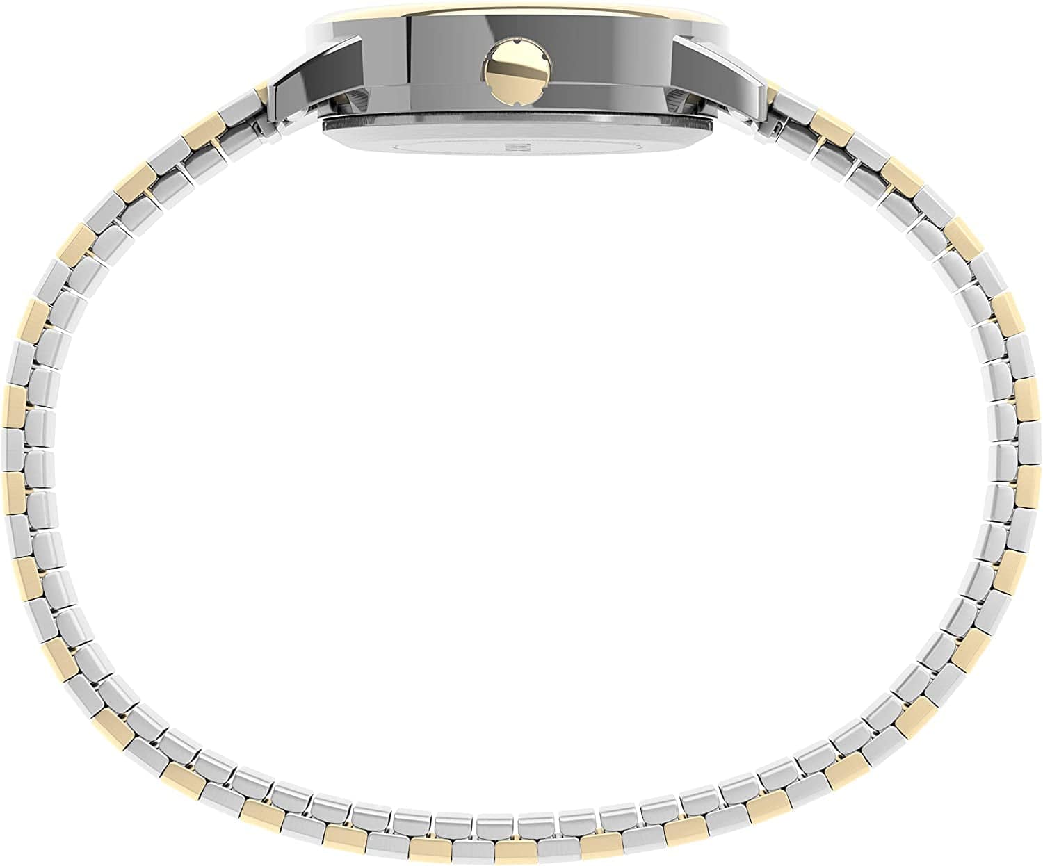 Timex Women'S Easy Reader 25Mm Watch – Two-Tone Case White Dial with Tapered Expansion Band