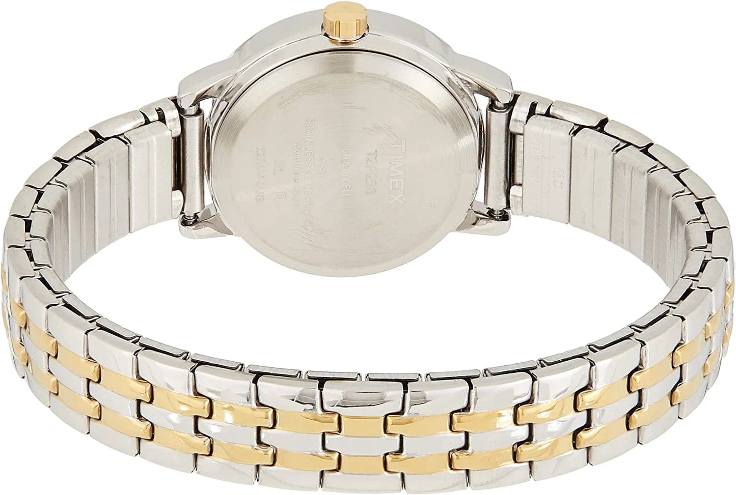 Timex Women'S T2P298 Easy Reader 25Mm Dress Two-Tone Stainless Steel Expansion Band Watch