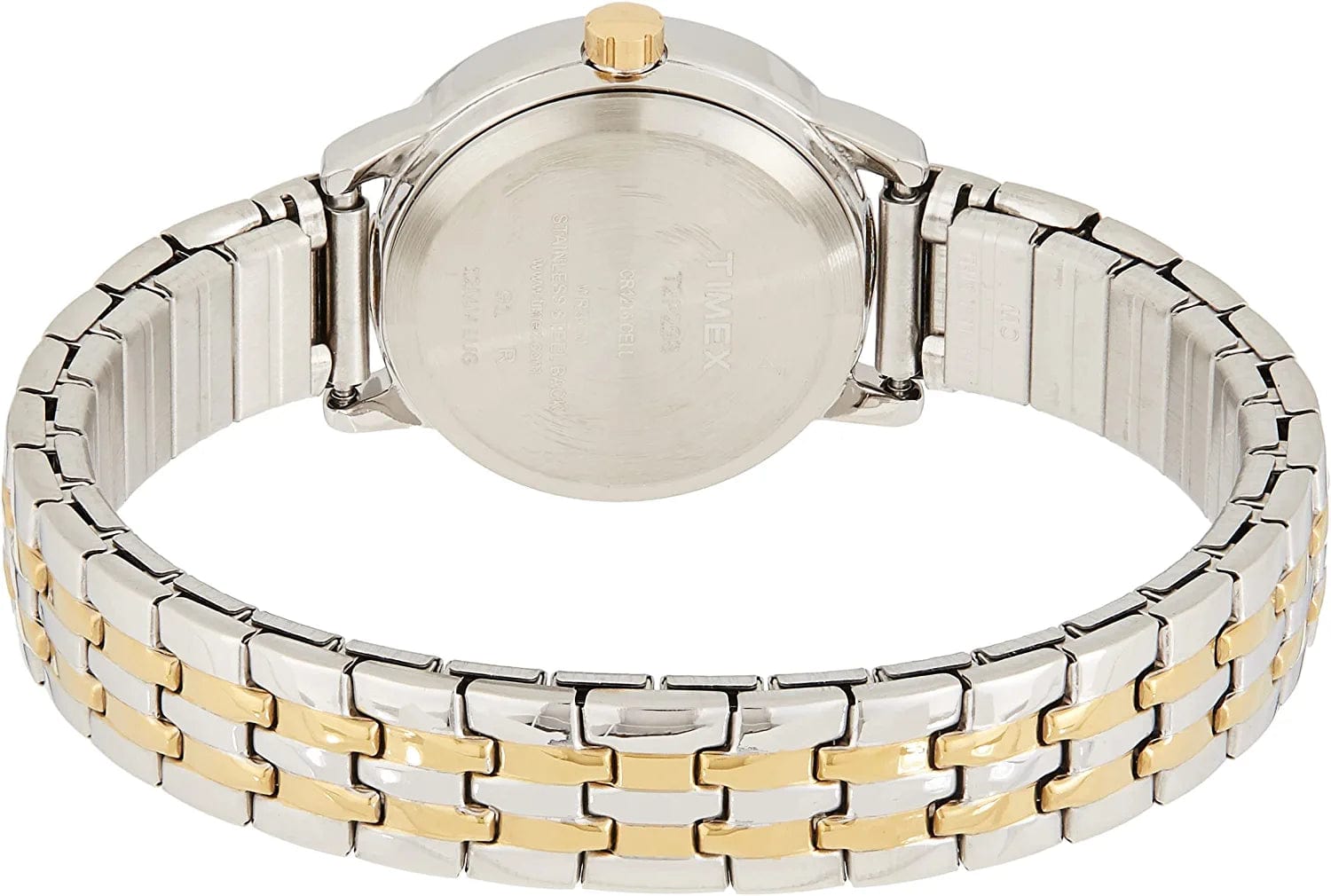 Timex Women'S T2P298 Easy Reader 25Mm Dress Two-Tone Stainless Steel Expansion Band Watch