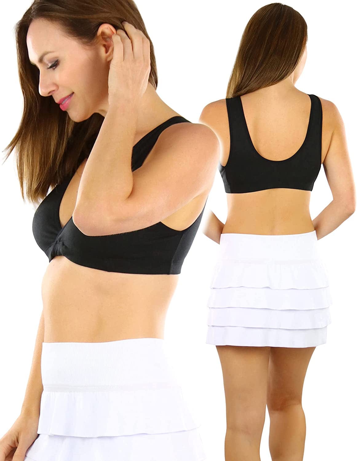 Tobeinstyle Women'S Pack of Seamless Nursing Bras W/Ruched Cups