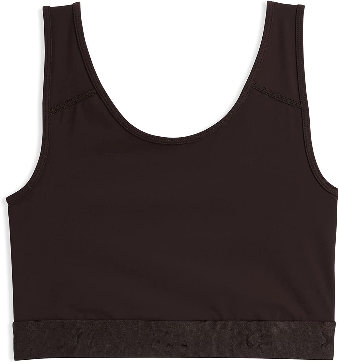 Tomboyx Compression Bra, Chest Binder Alternative, Wireless Full Coverage Medium Support Top, Athletic Sports Bra, (XS-6X) Java / 3X-Large