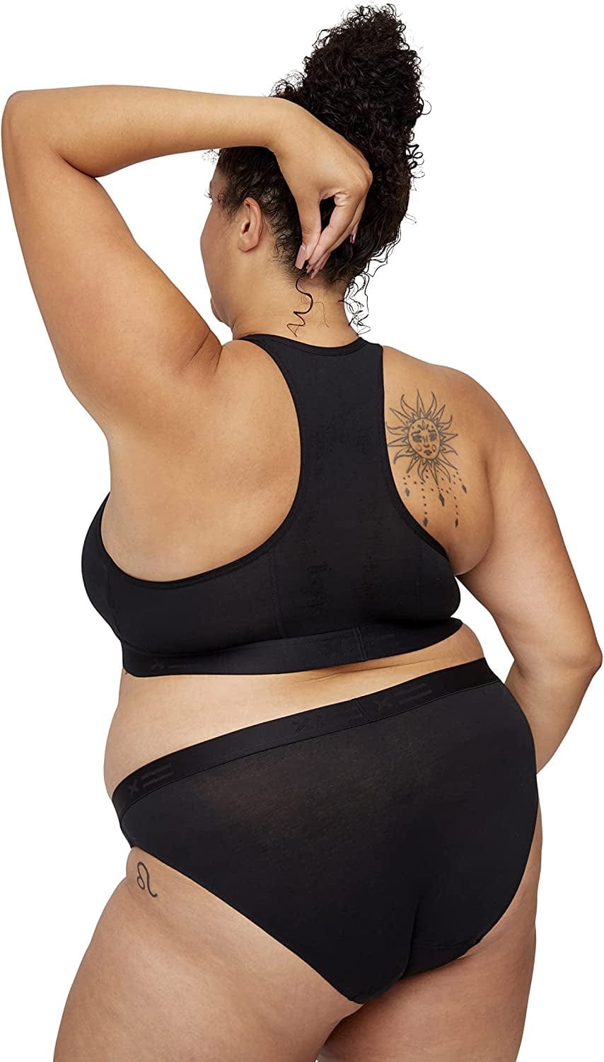 Tomboyx Racerback Bra, Cotton Comfort Bralette for Women, Wireless No-Padding Low-Impact, (3XS-6X)